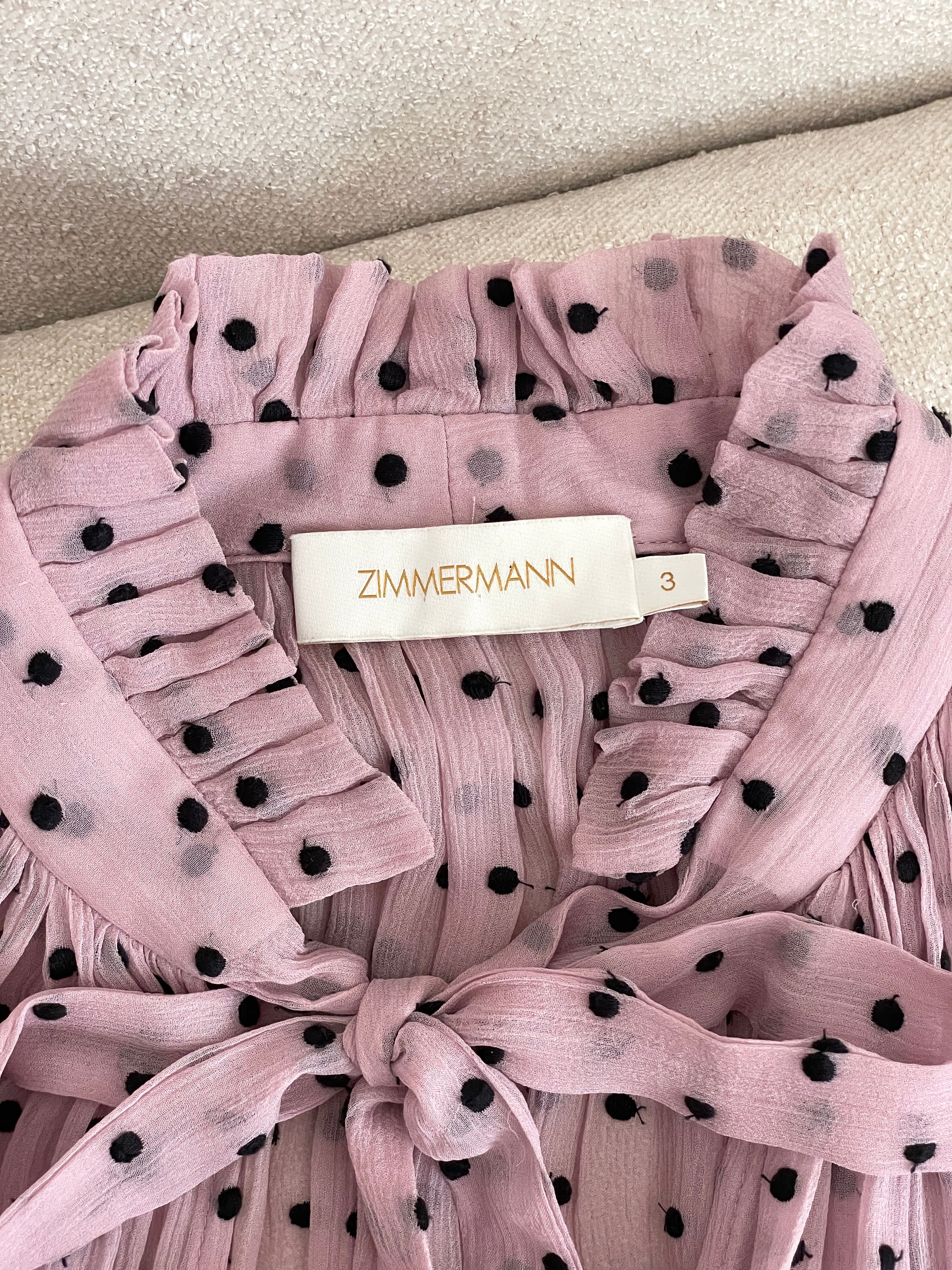 'Ninety-Six' Silk Tie-Neck Dress, Size 3 | AU 14
