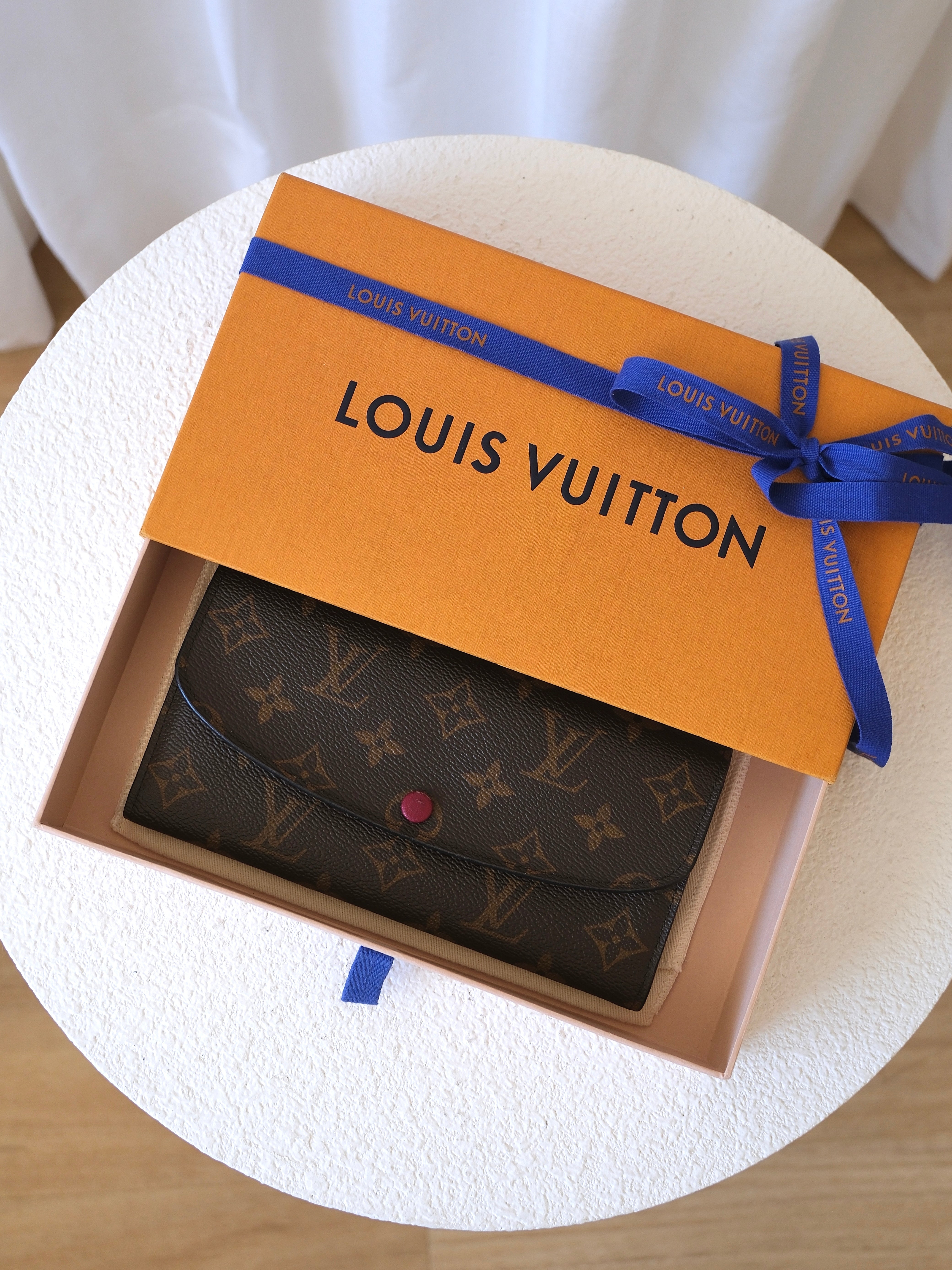 'Emilie' Monogram Canvas Wallet