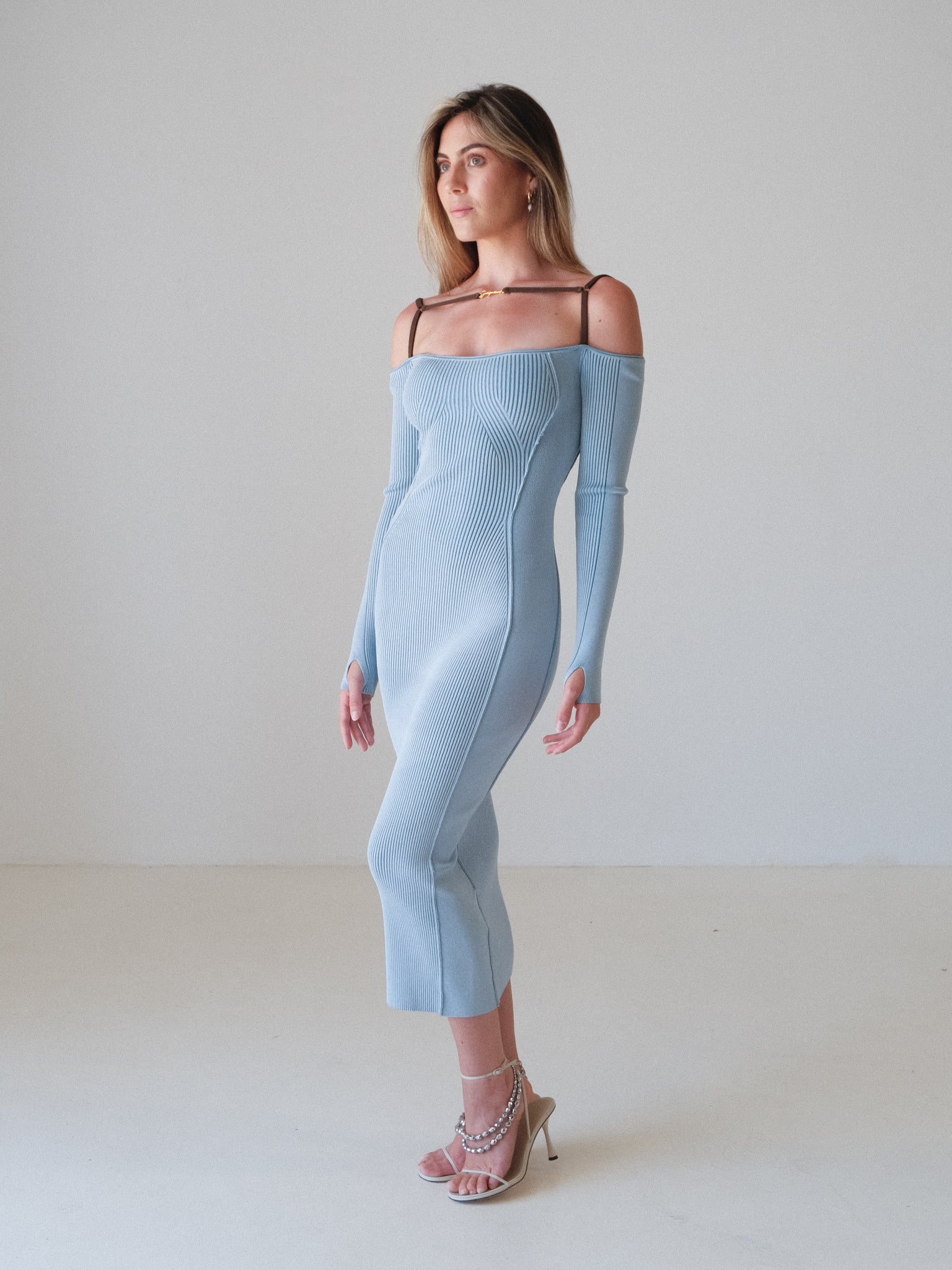 'La Robe Sierra' Knit Midi Dress, Size FR 34 | AU 6