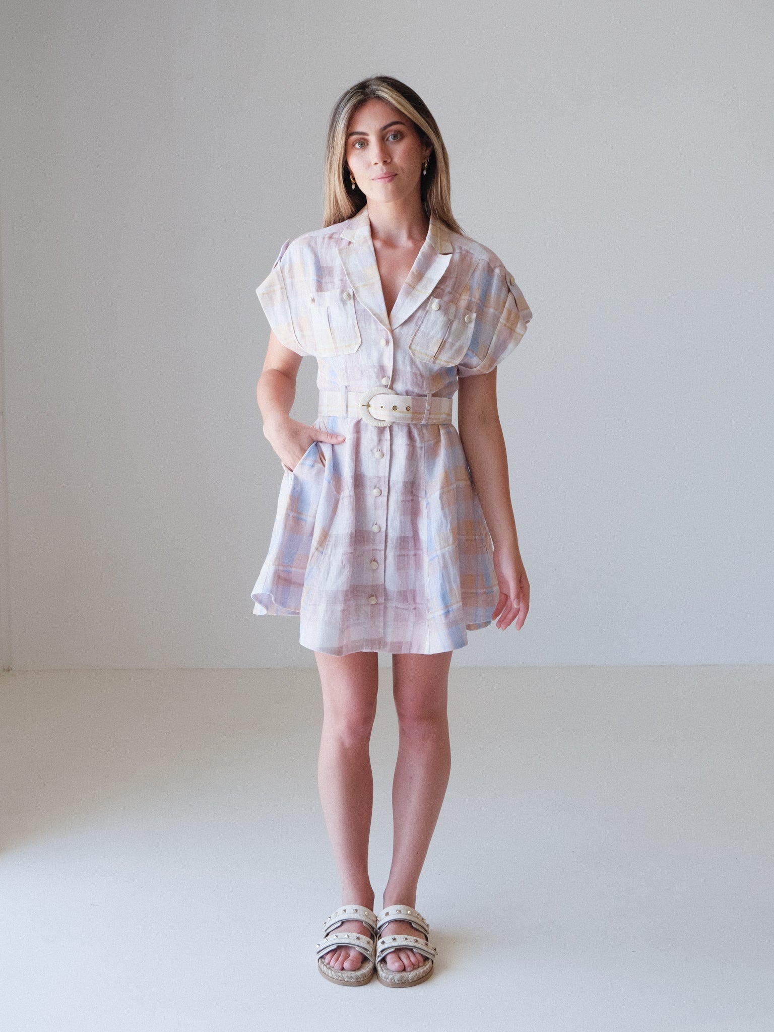 'Dancer' Spliced Mini Dress, Size 0 | AU 8