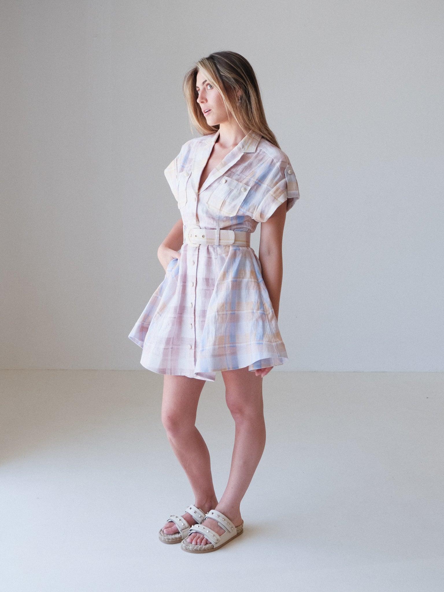 'Dancer' Spliced Mini Dress, Size 0 | AU 8