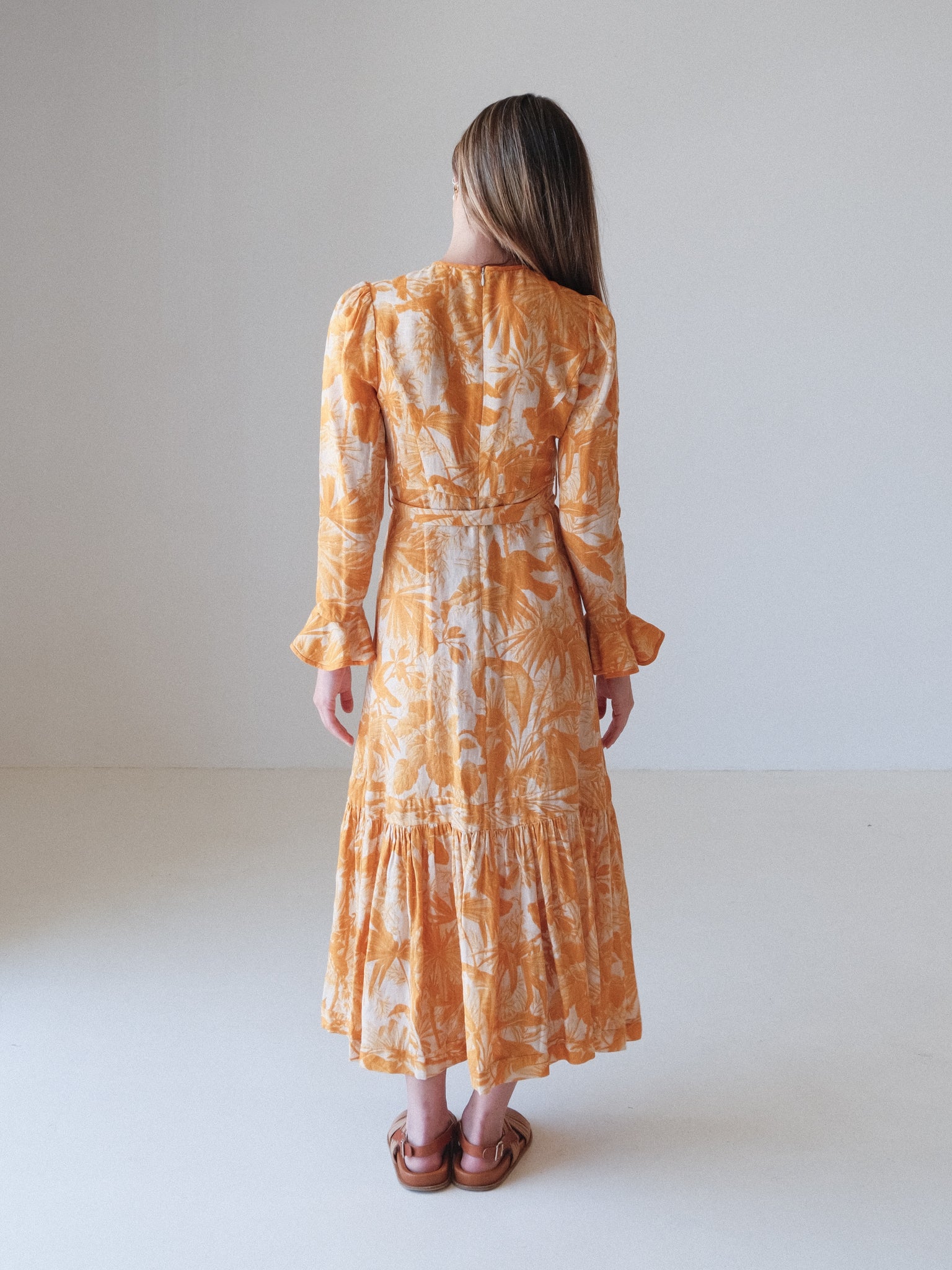 'Mae' Frill Midi Dress, Size 1 | AU 10