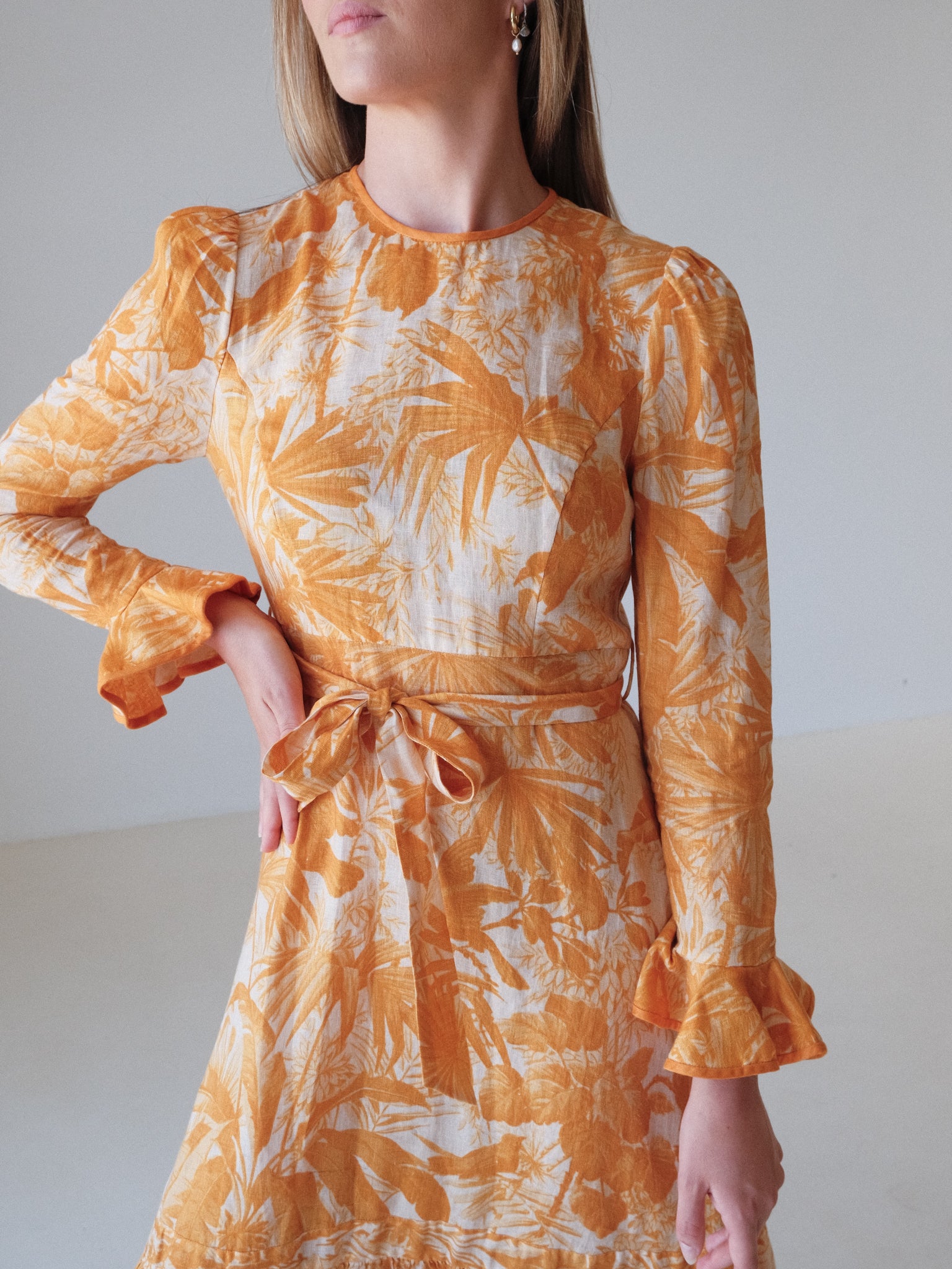 'Mae' Frill Midi Dress, Size 1 | AU 10