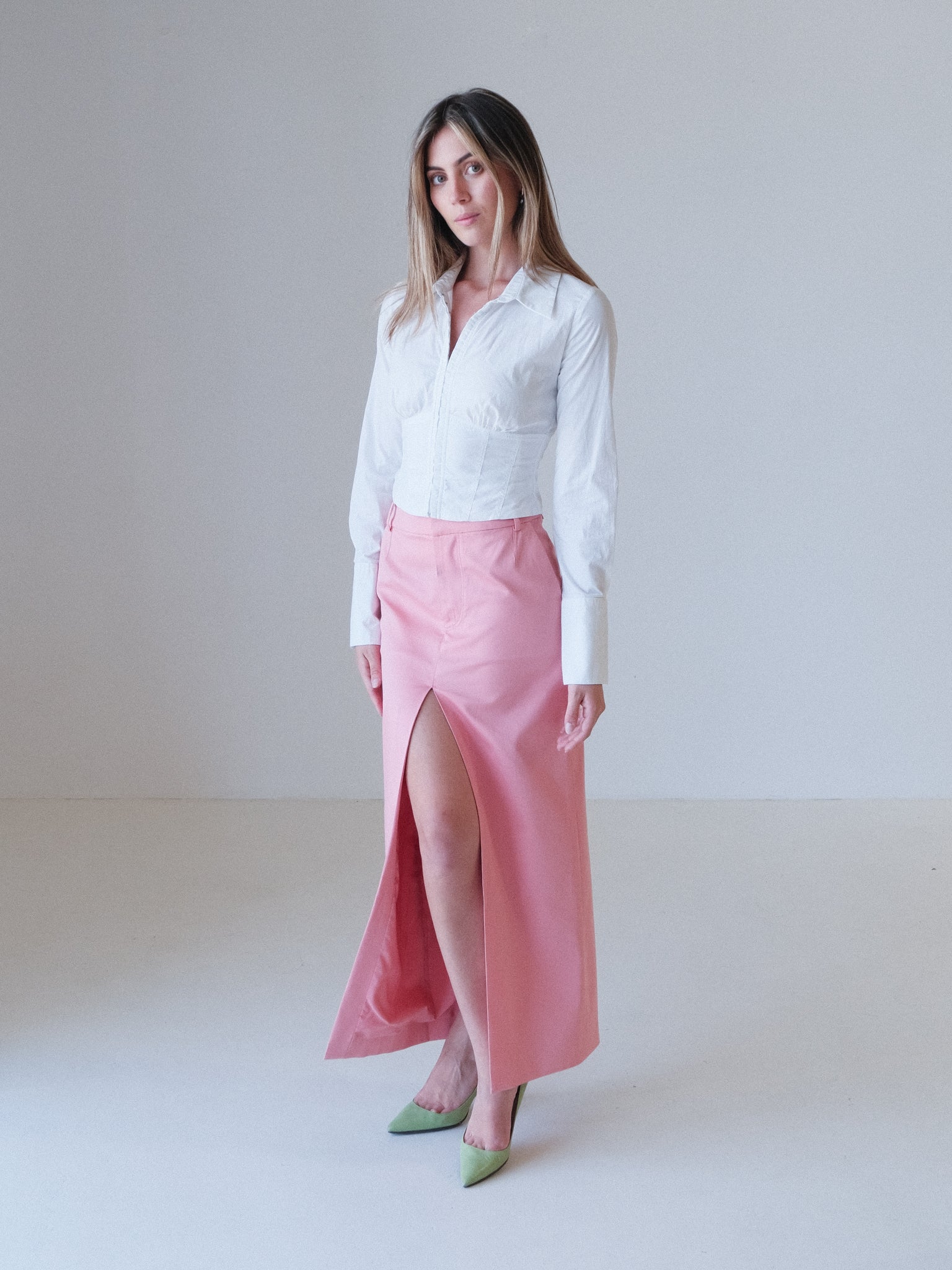 'Faith' Corset Style Cropped Shirt, Size 0 | AU 6