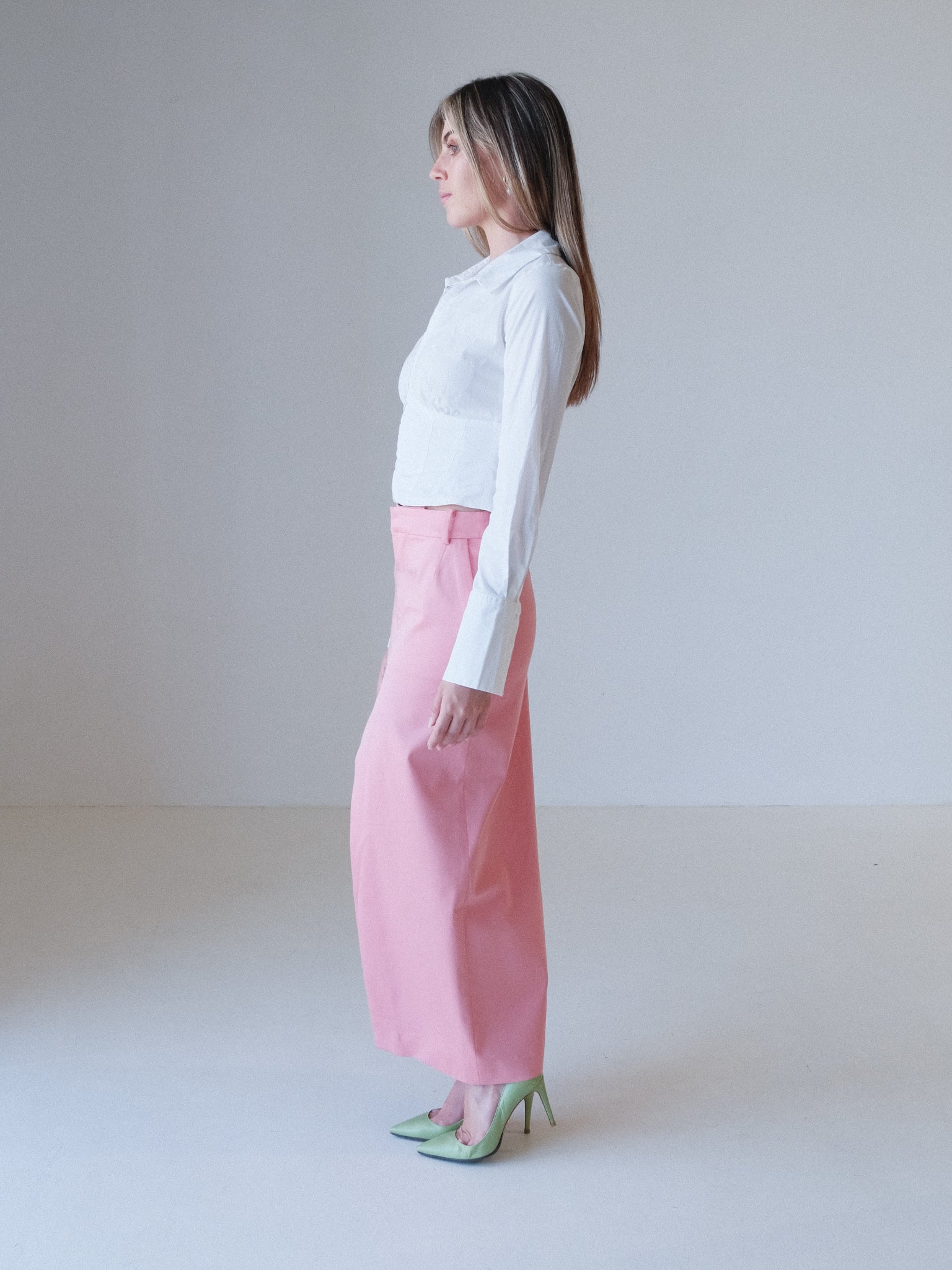 'Giacomo' Front Split Midi Skirt, Size 0 | AU 6