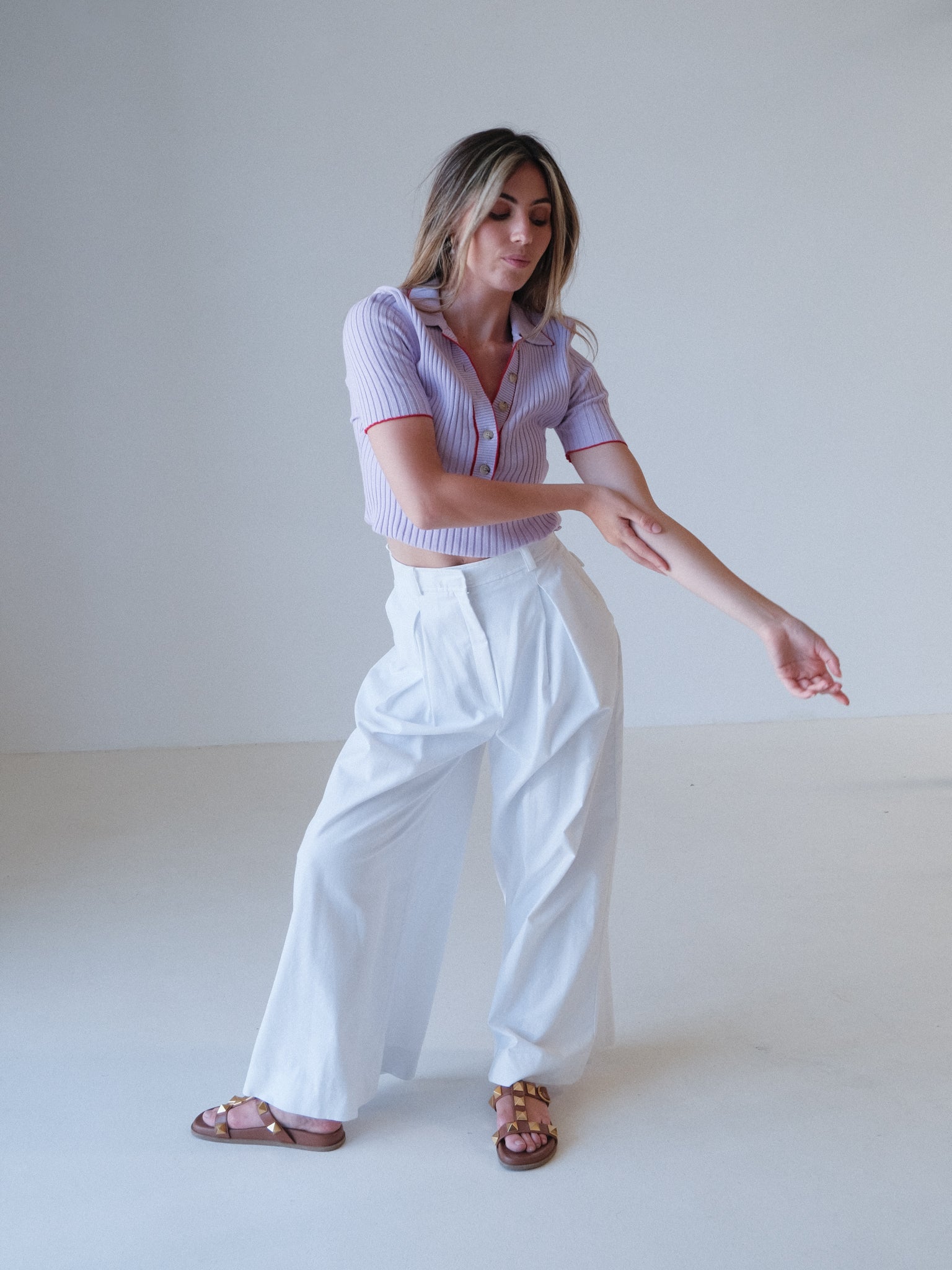 Pleat Drape Leg Trouser, Size AU 6