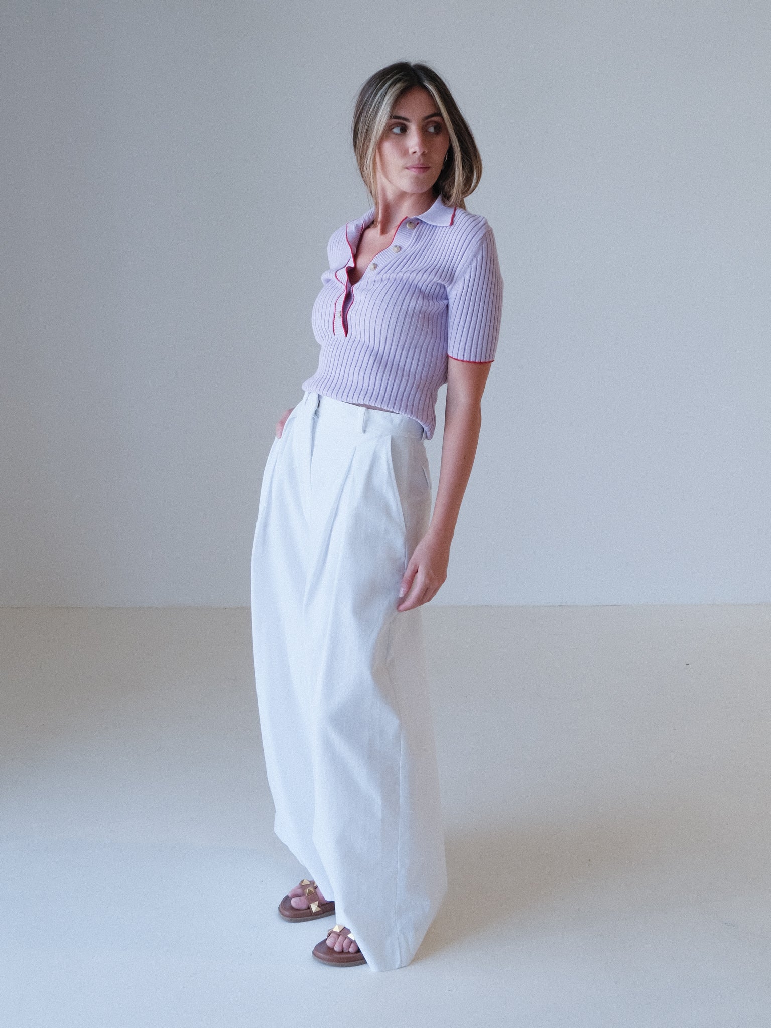 Pleat Drape Leg Trouser, Size AU 6