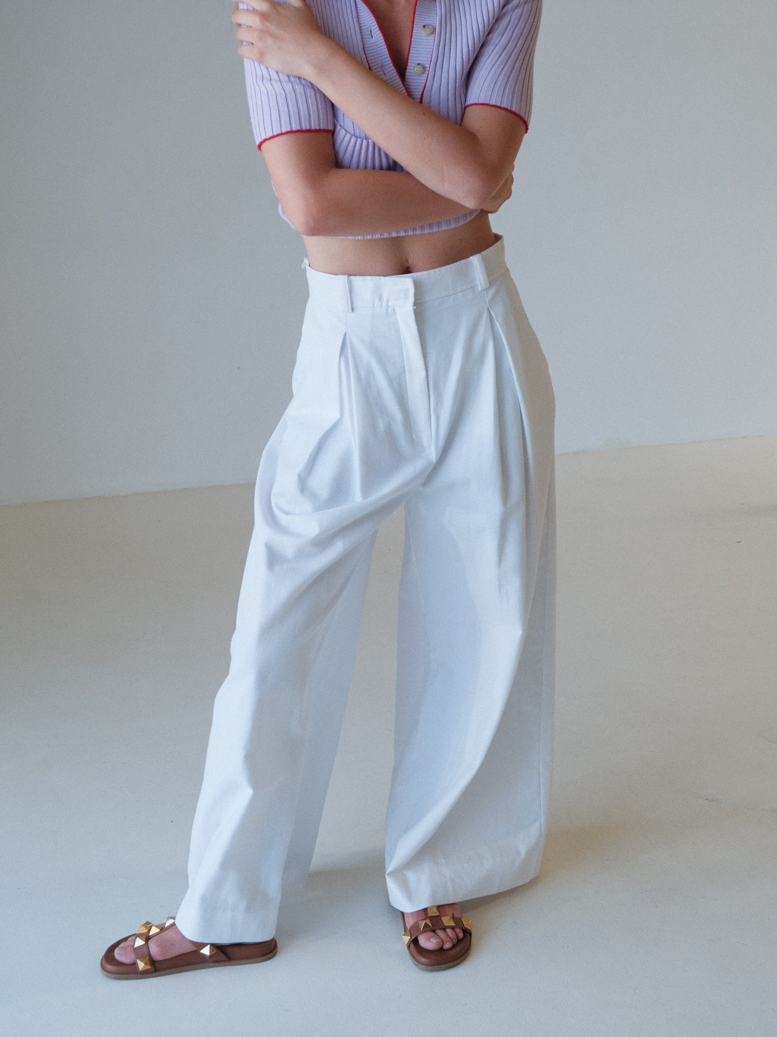 Pleat Drape Leg Trouser, Size AU 6