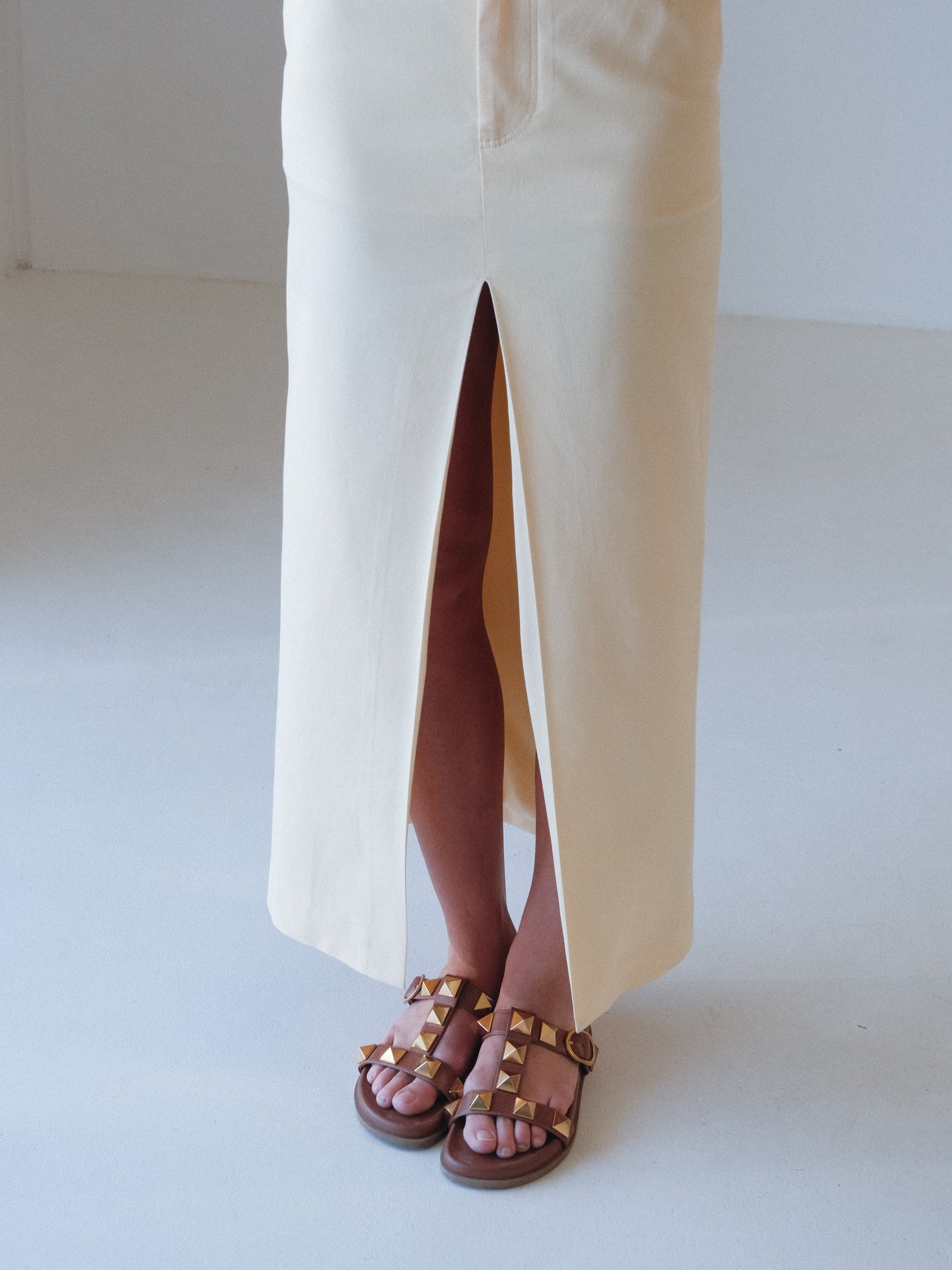 'Giacomo' Front Split Midi Skirt, Size 0 | AU 6