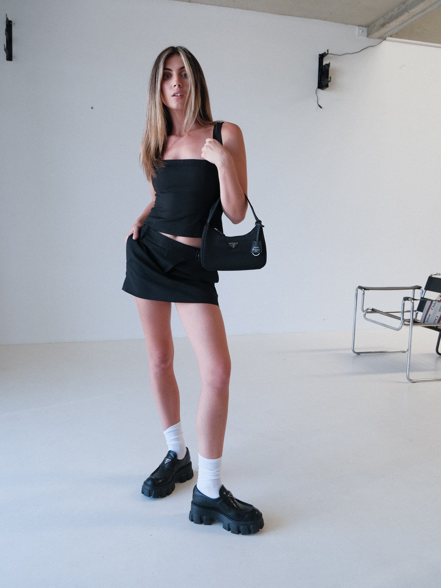 'Leonardo' Belted Mini Skirt, Size 0 | AU 6