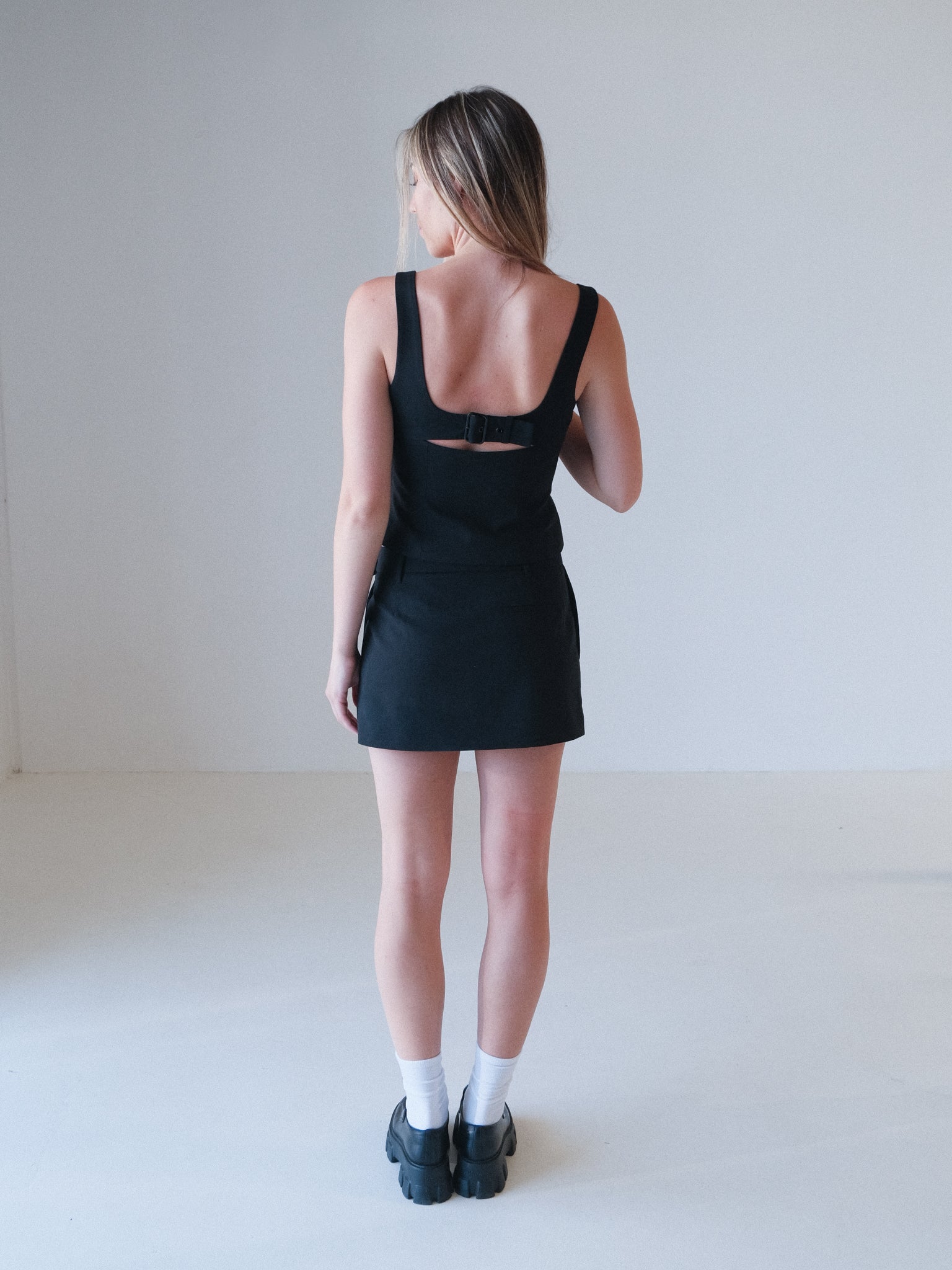 'Leonardo' Belted Mini Skirt, Size 0 | AU 6