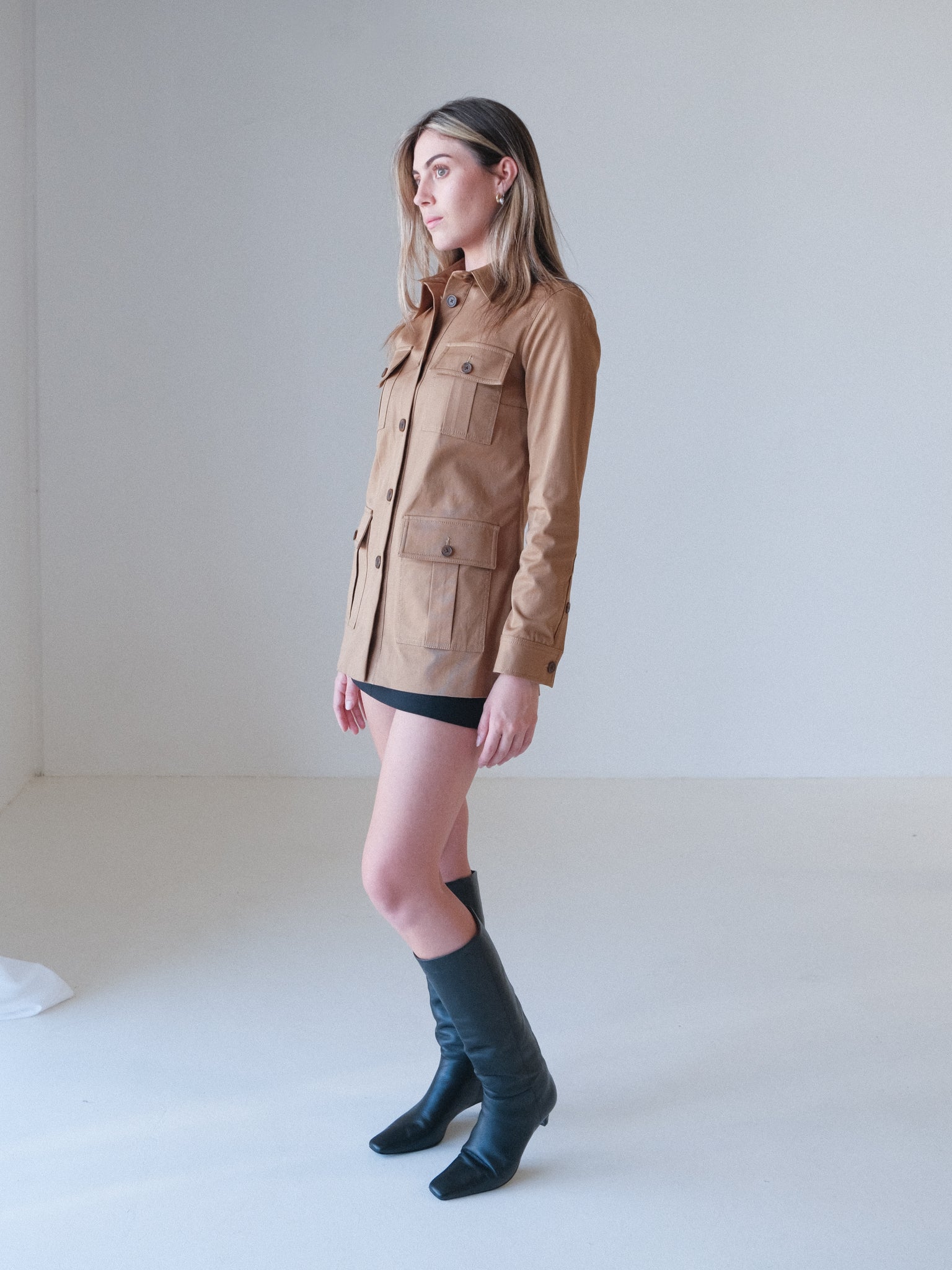 'Chase' Cotton-blend Twill Utility Jacket, Size XS