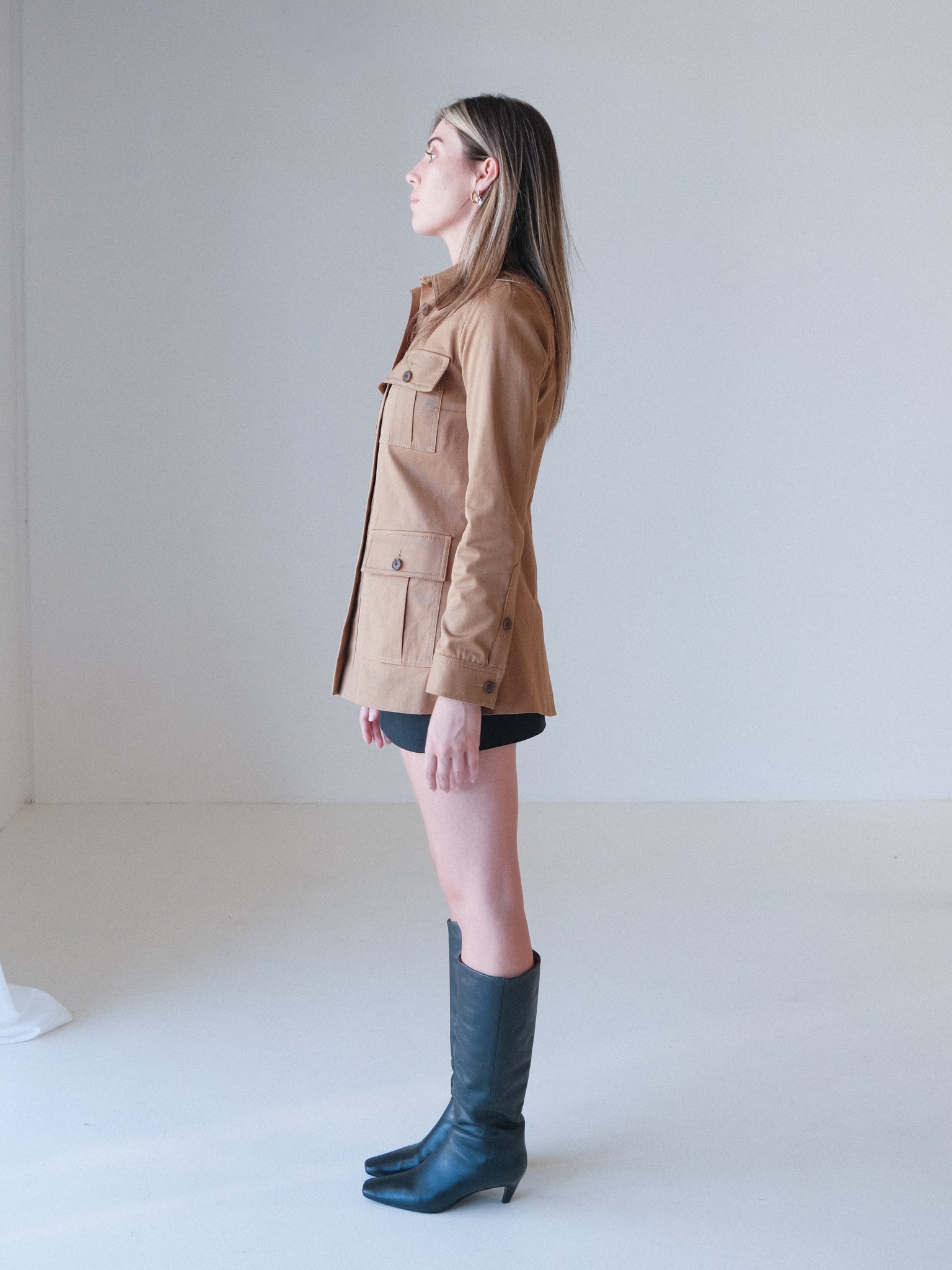 'Chase' Cotton-blend Twill Utility Jacket, Size XS