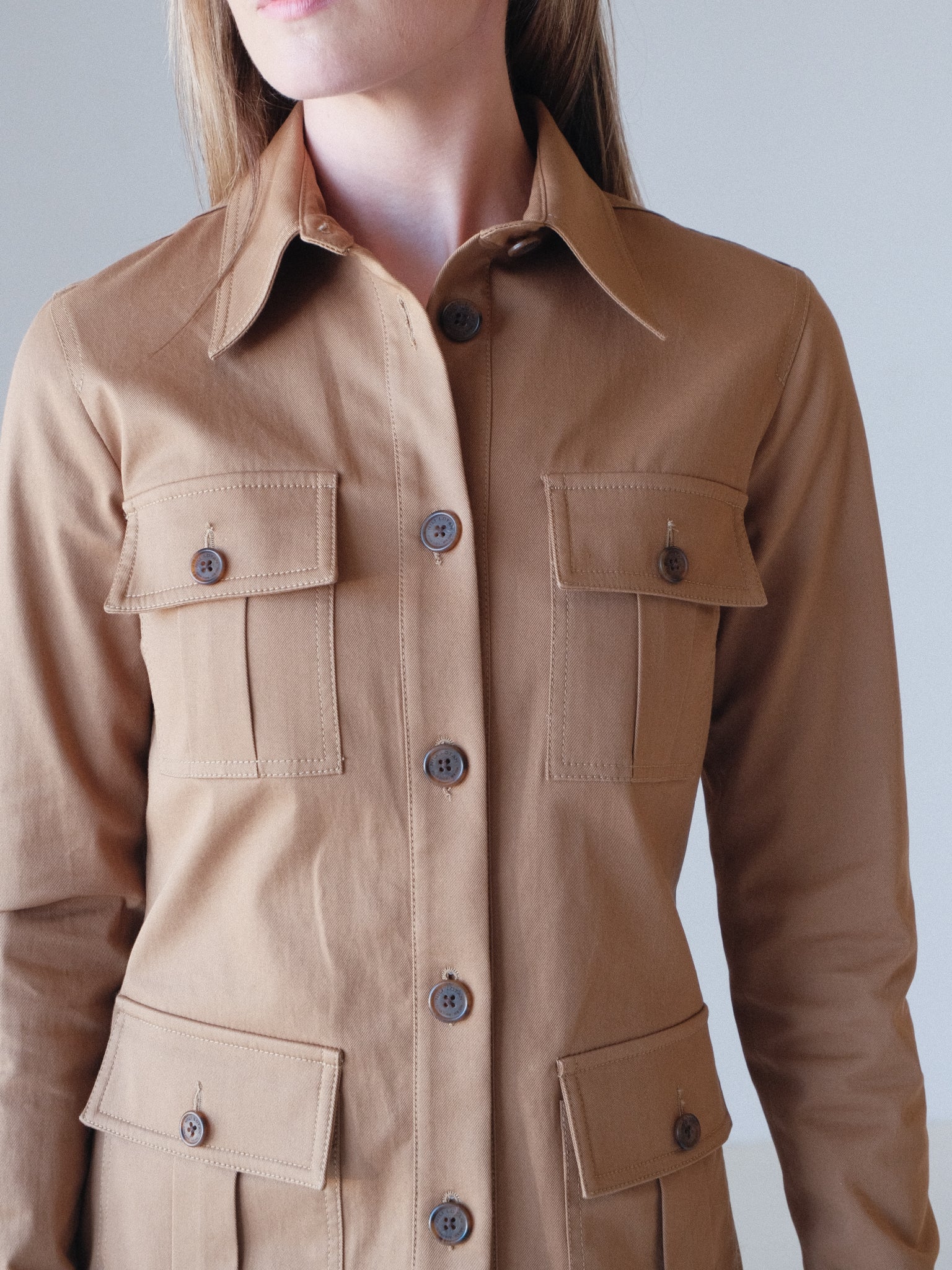 'Chase' Cotton-blend Twill Utility Jacket, Size XS
