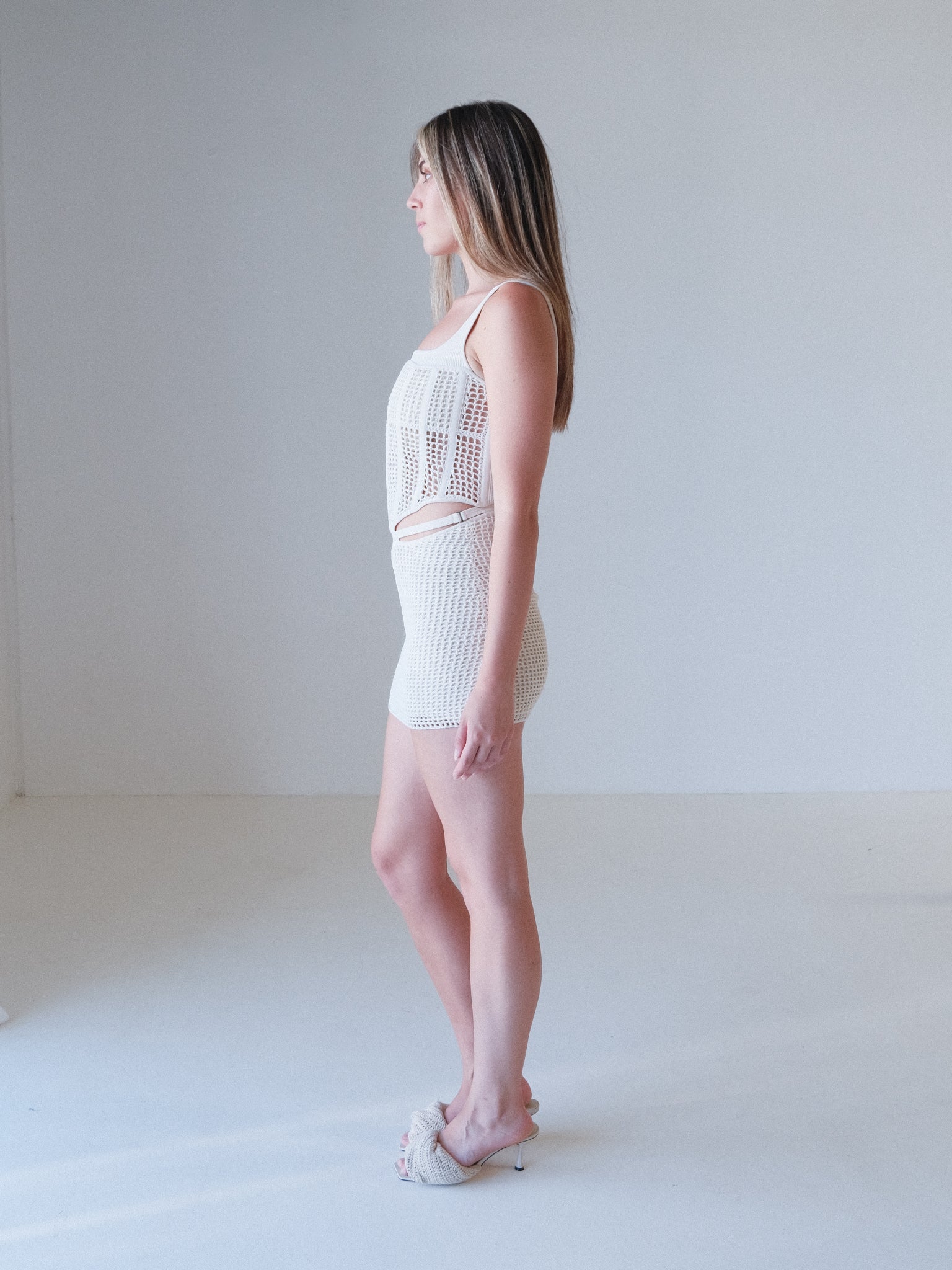 'Suspend' Crochet Corset Mini Dress, Size S