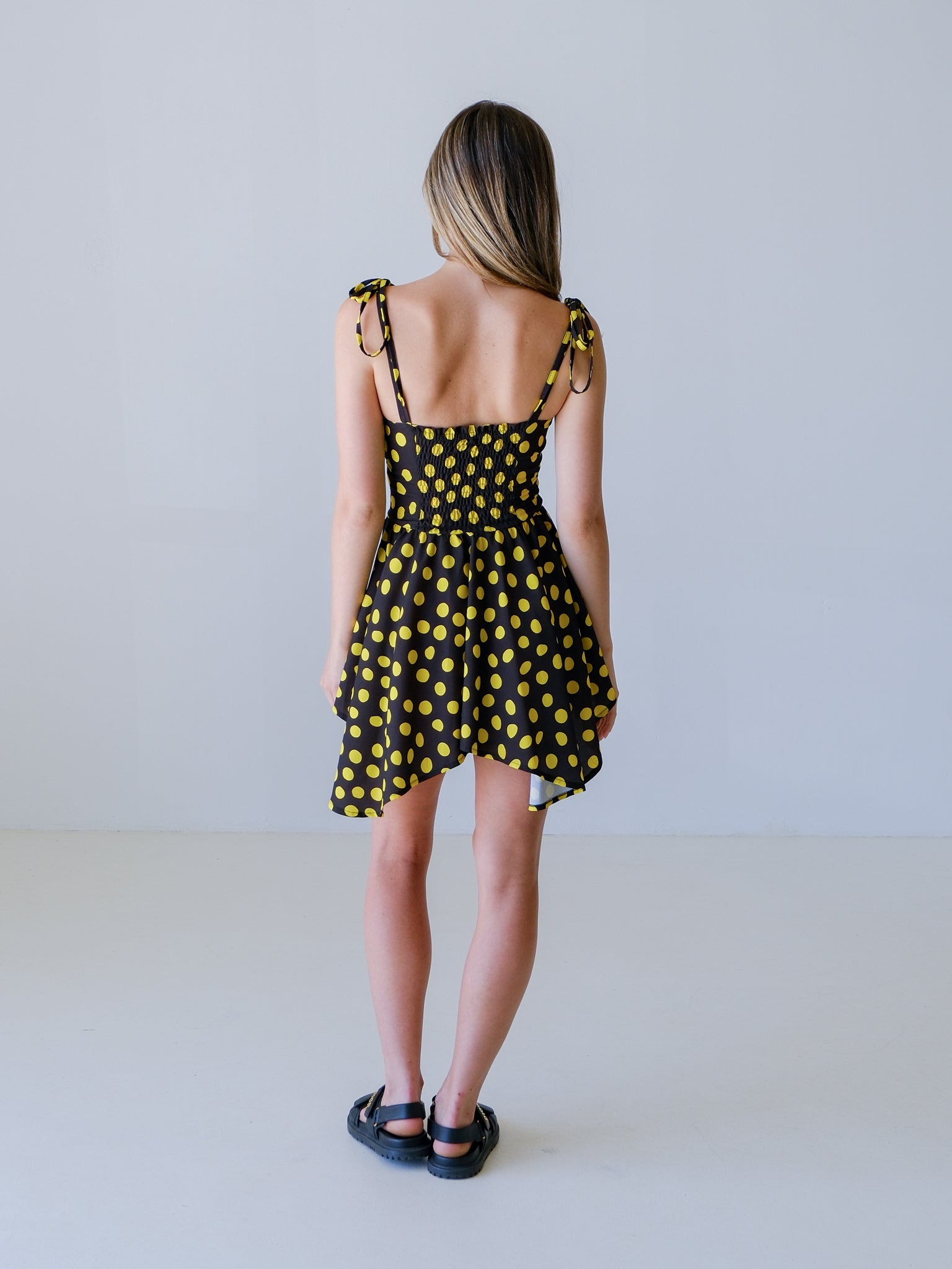 Polka Dot Mini Dress, Size AU 10