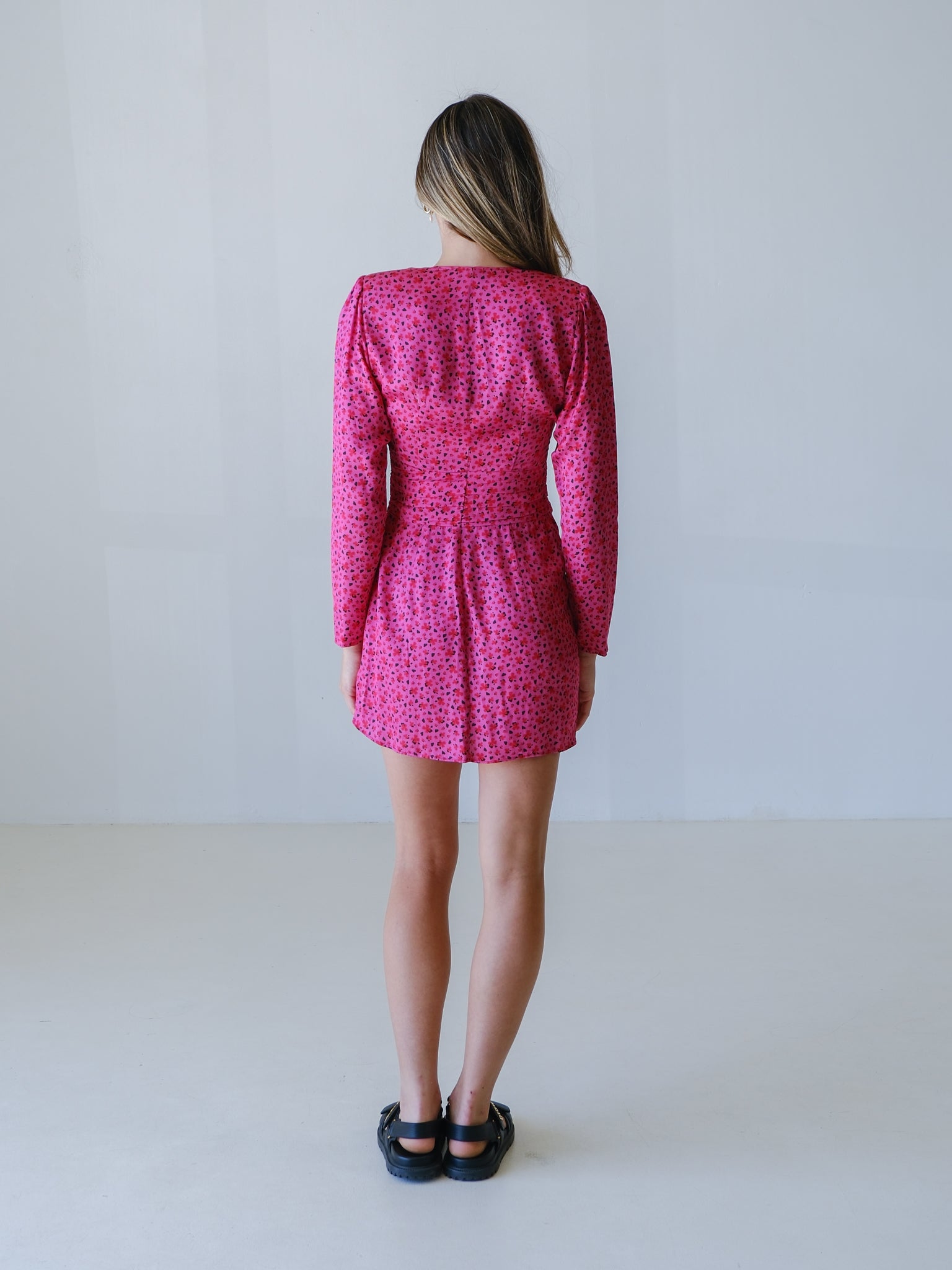 'Gabi' Padded Shoulder Mini Dress, Size FR 36 | AU 8