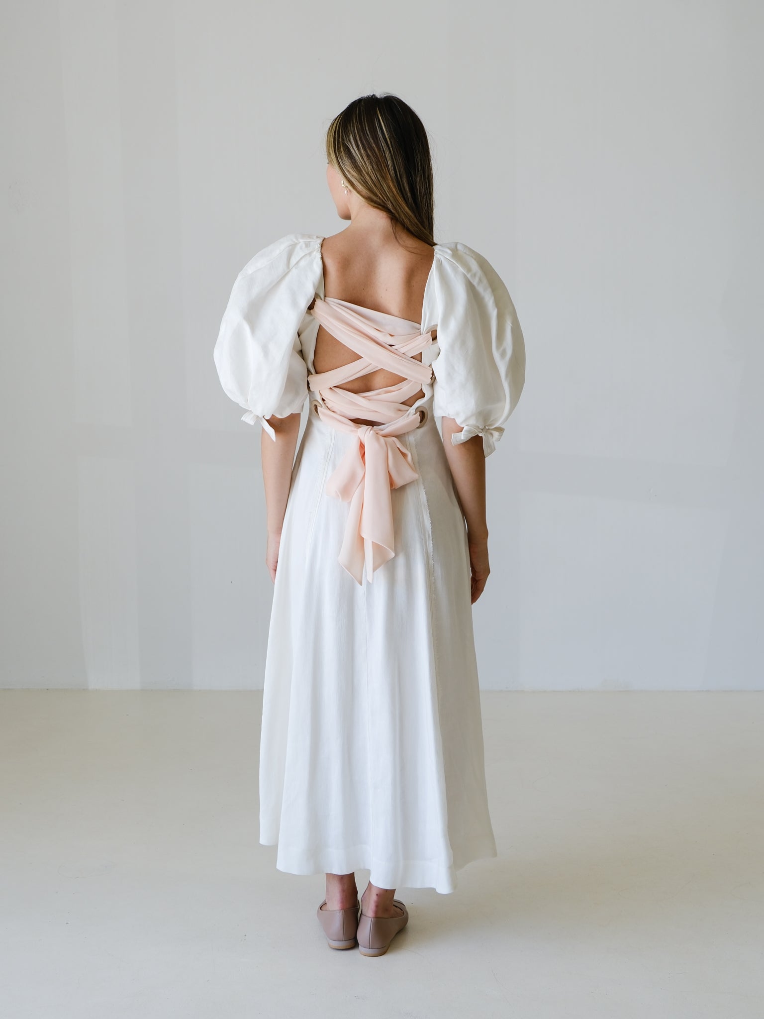 'Overture' Laced Ballet Midi Dress, Size AU 6