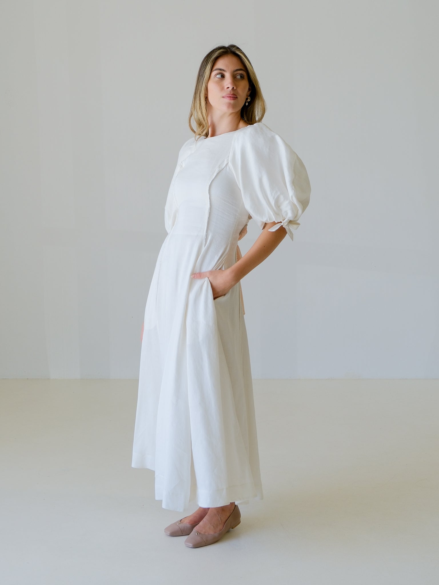 'Overture' Laced Ballet Midi Dress, Size AU 6
