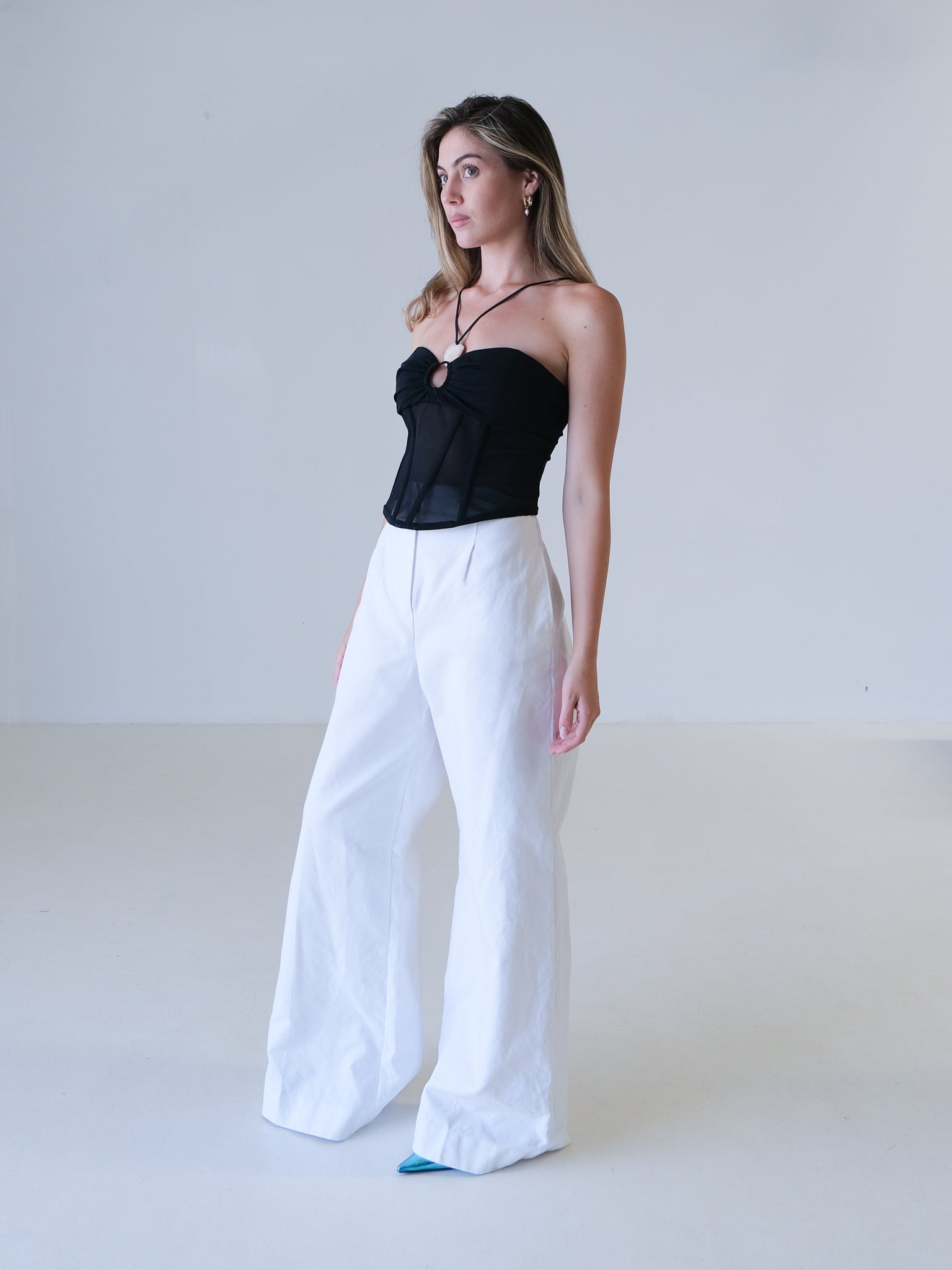 Cotton Pleat Front Trouser, Size AU 12