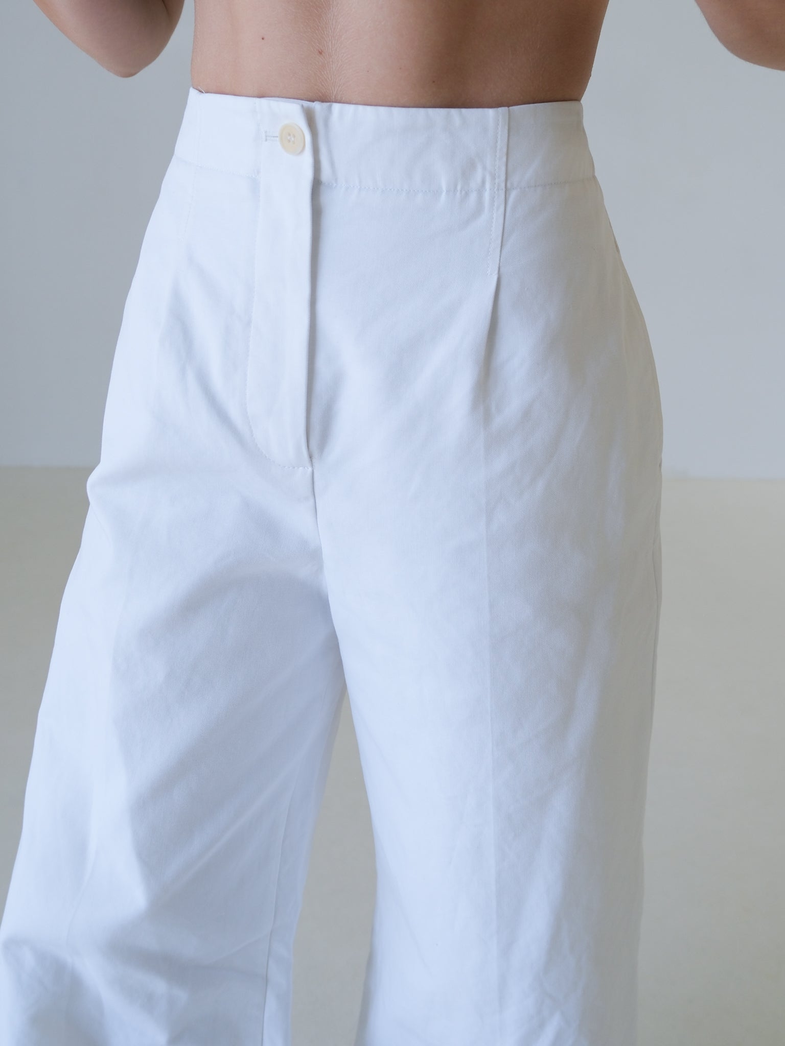 Cotton Pleat Front Trouser, Size AU 12