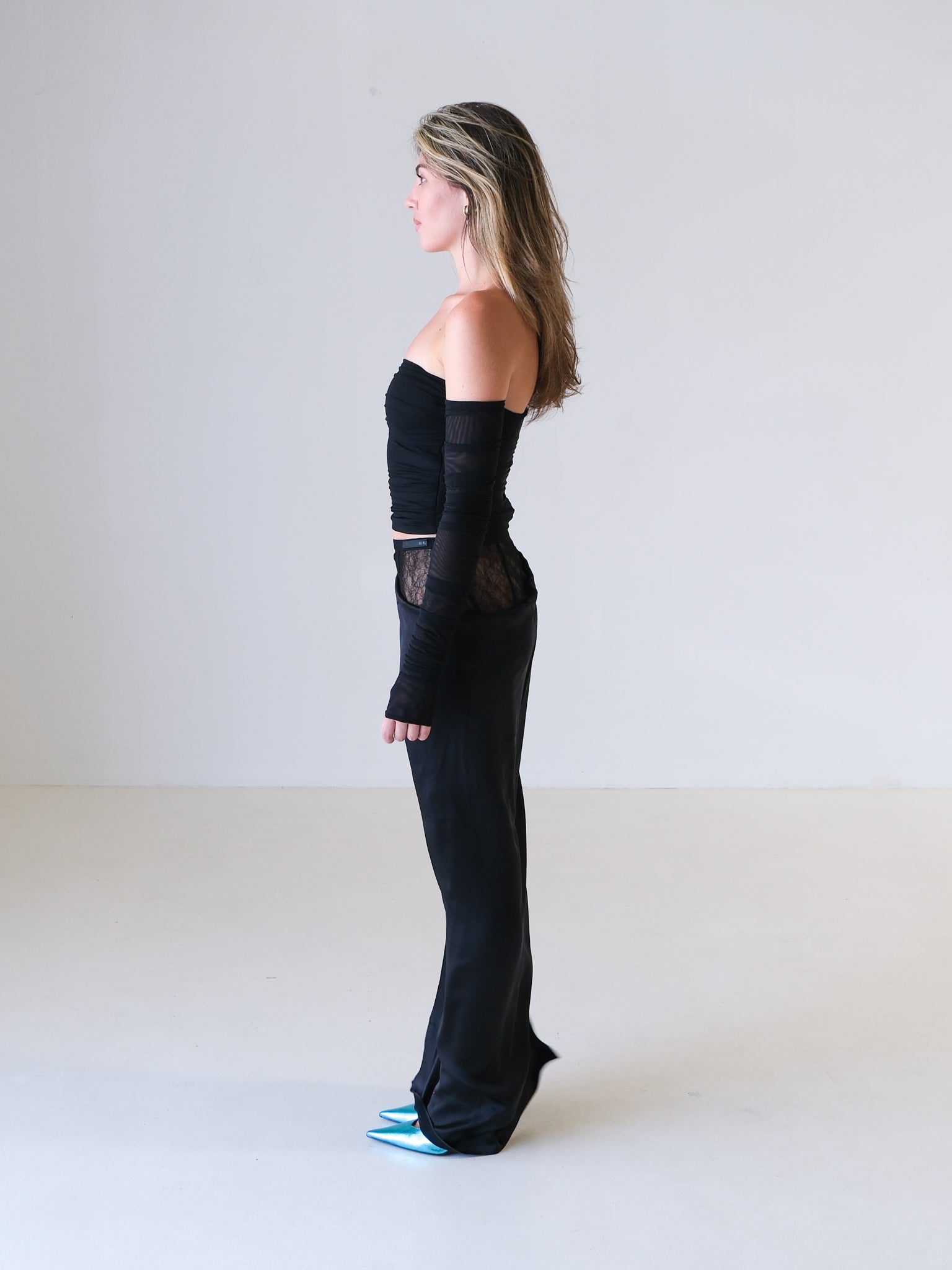 'Dunya' Draped Silk Skirt, Size 2 | AU 10