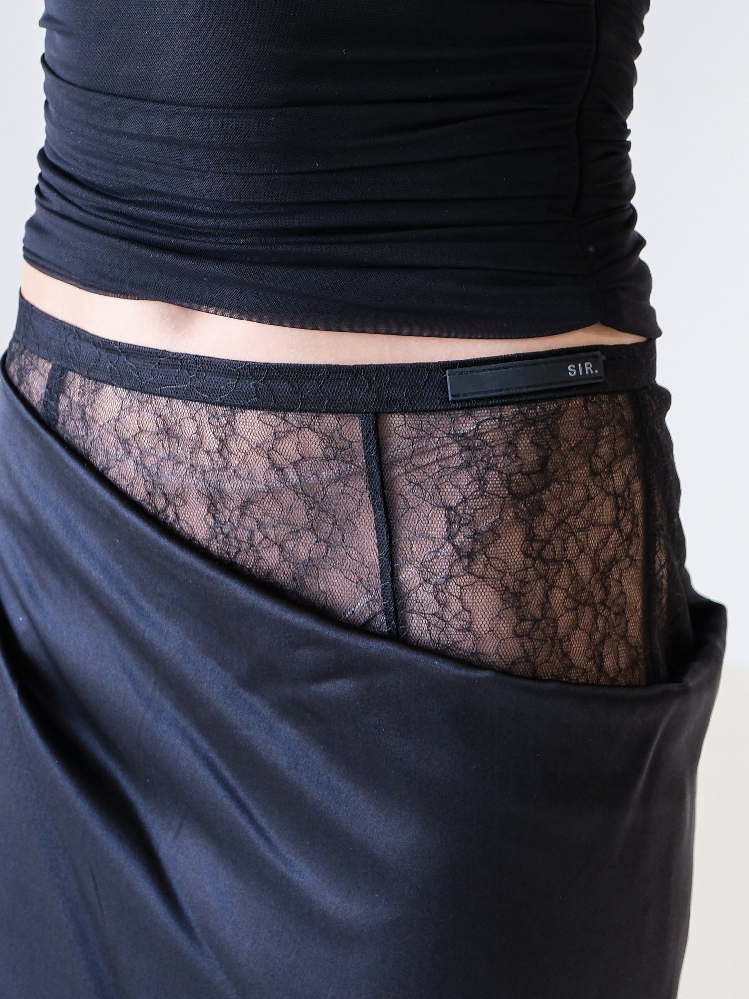 'Dunya' Draped Silk Skirt, Size 2 | AU 10