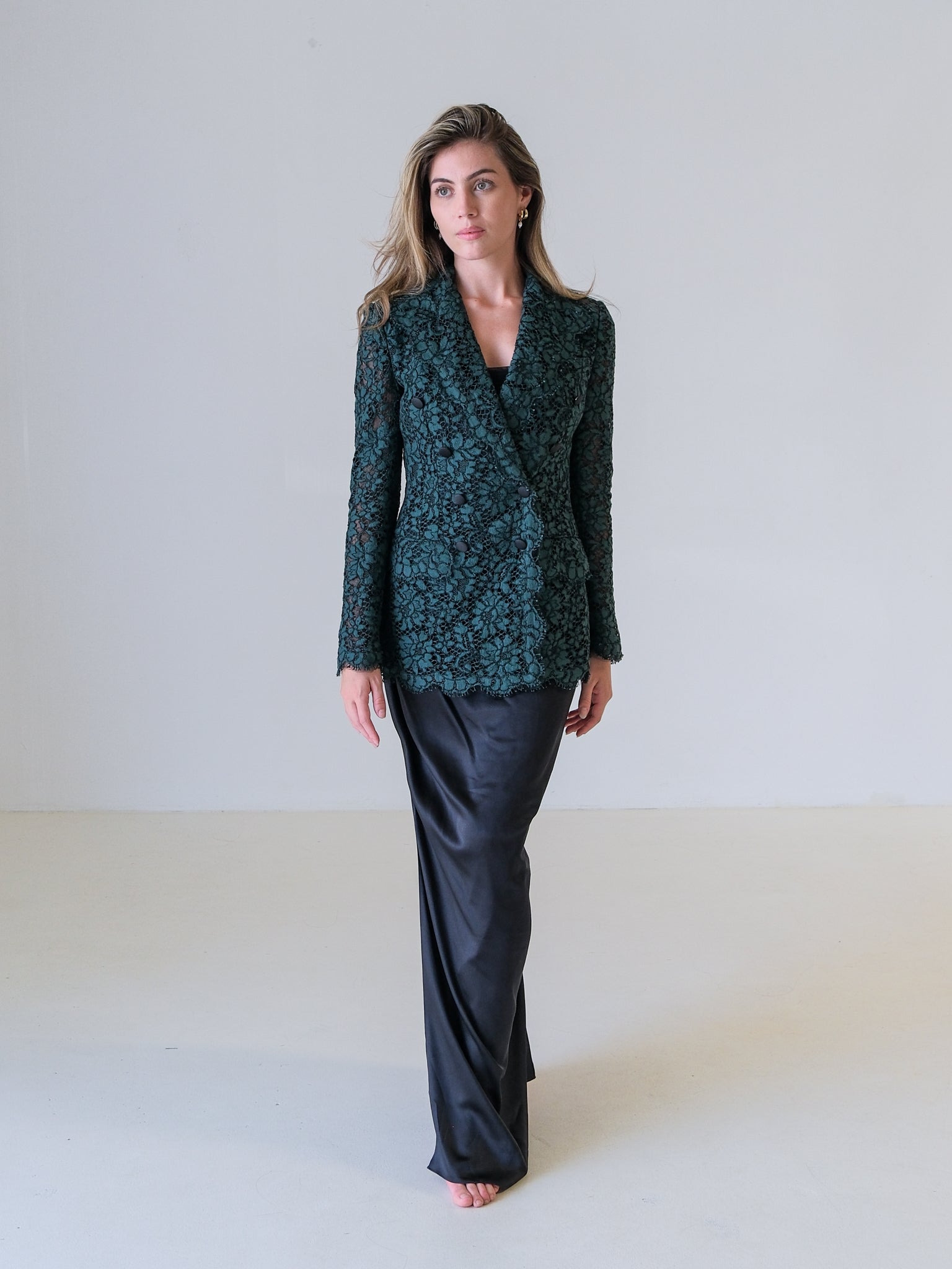Double Breasted Lace Blazer, Size AU 8