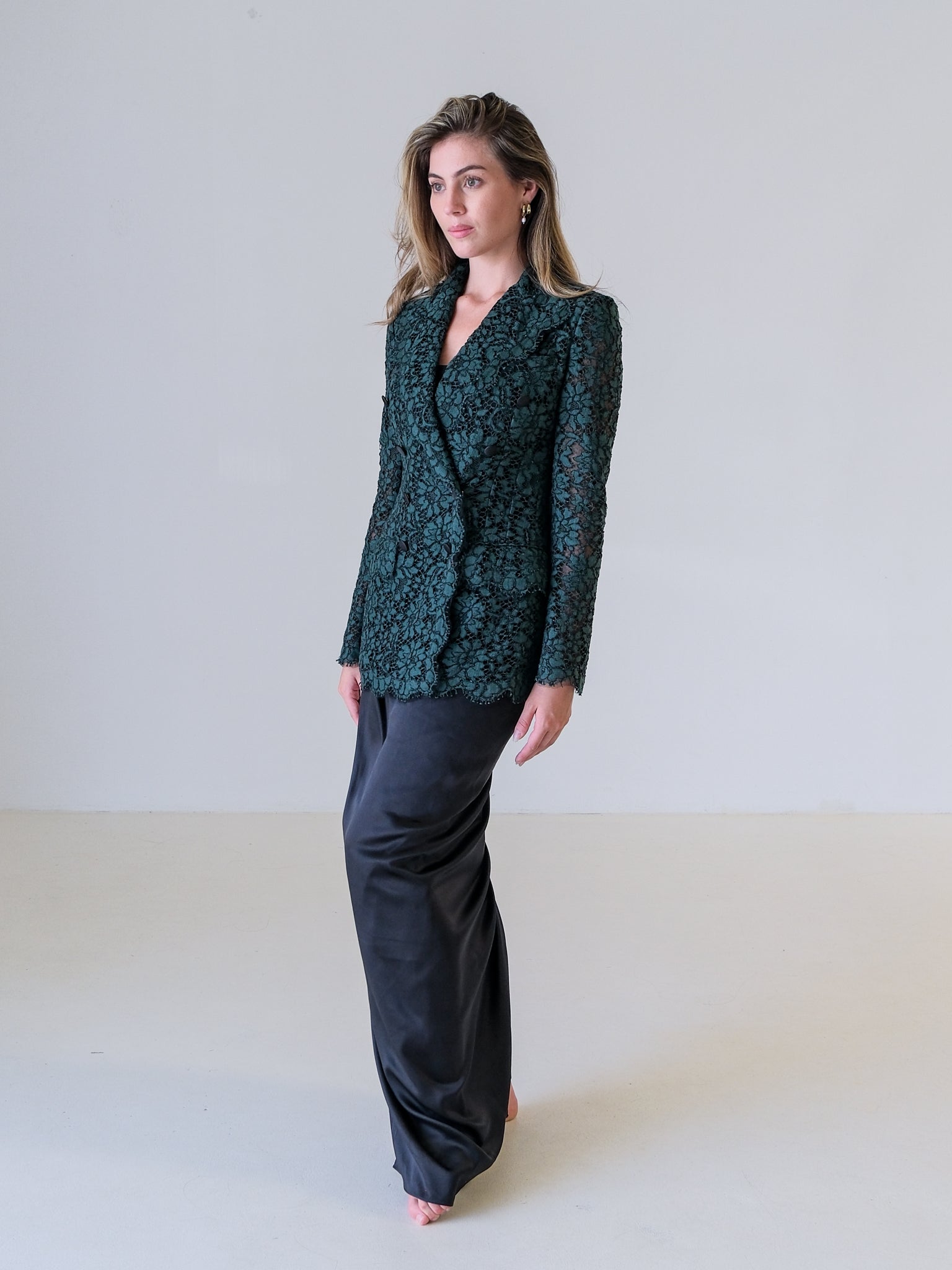 Double Breasted Lace Blazer, Size AU 8