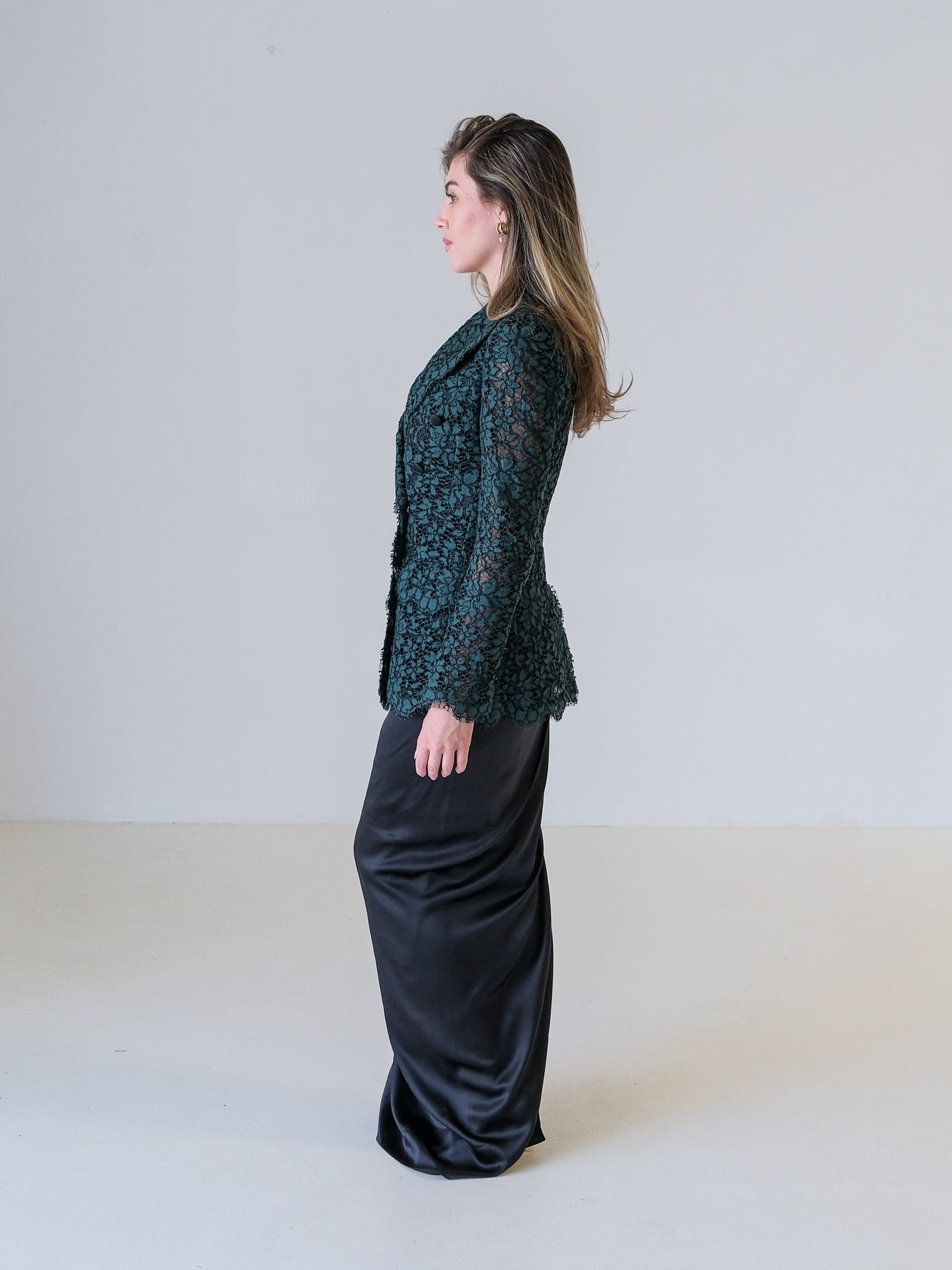Double Breasted Lace Blazer, Size AU 8