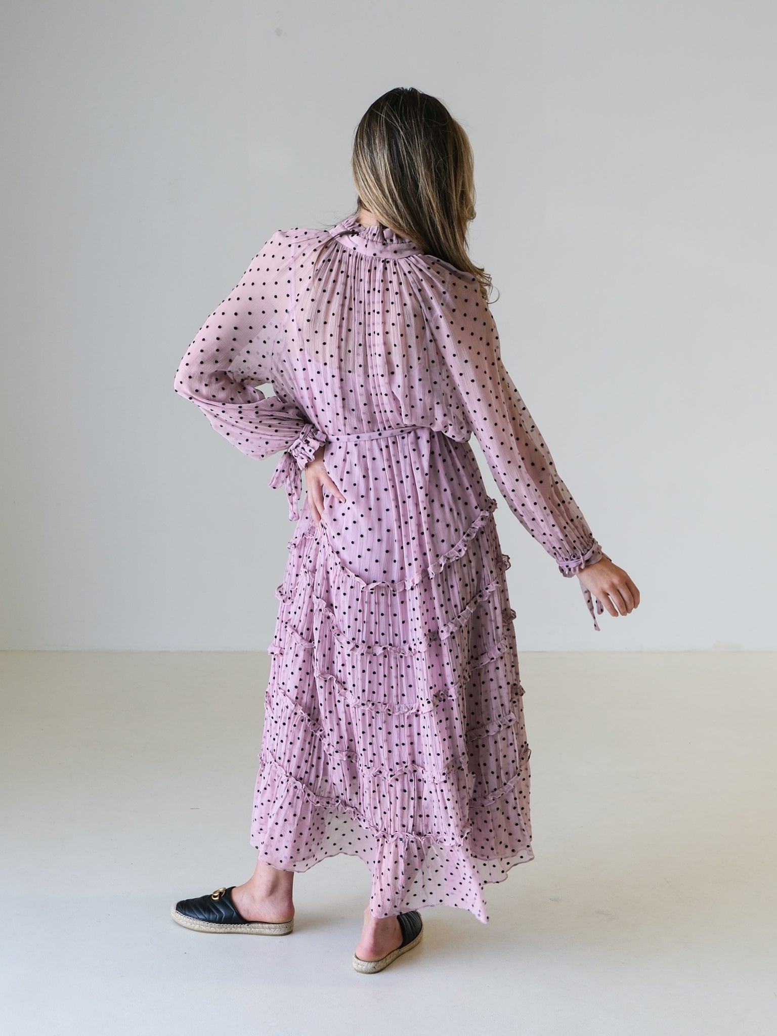 'Ninety-Six' Silk Tie-Neck Dress, Size 3 | AU 14