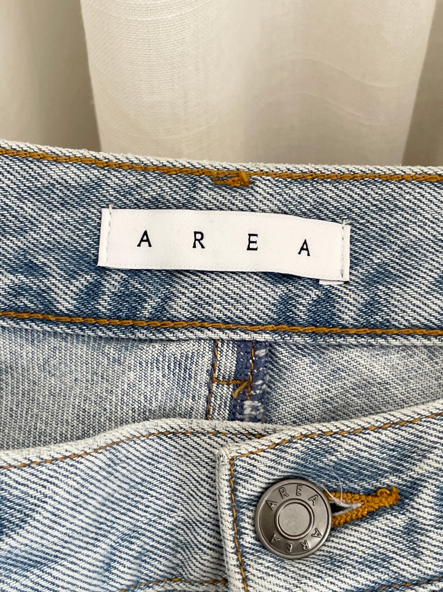 Wide Leg Crystal Slit Jeans, Size 25