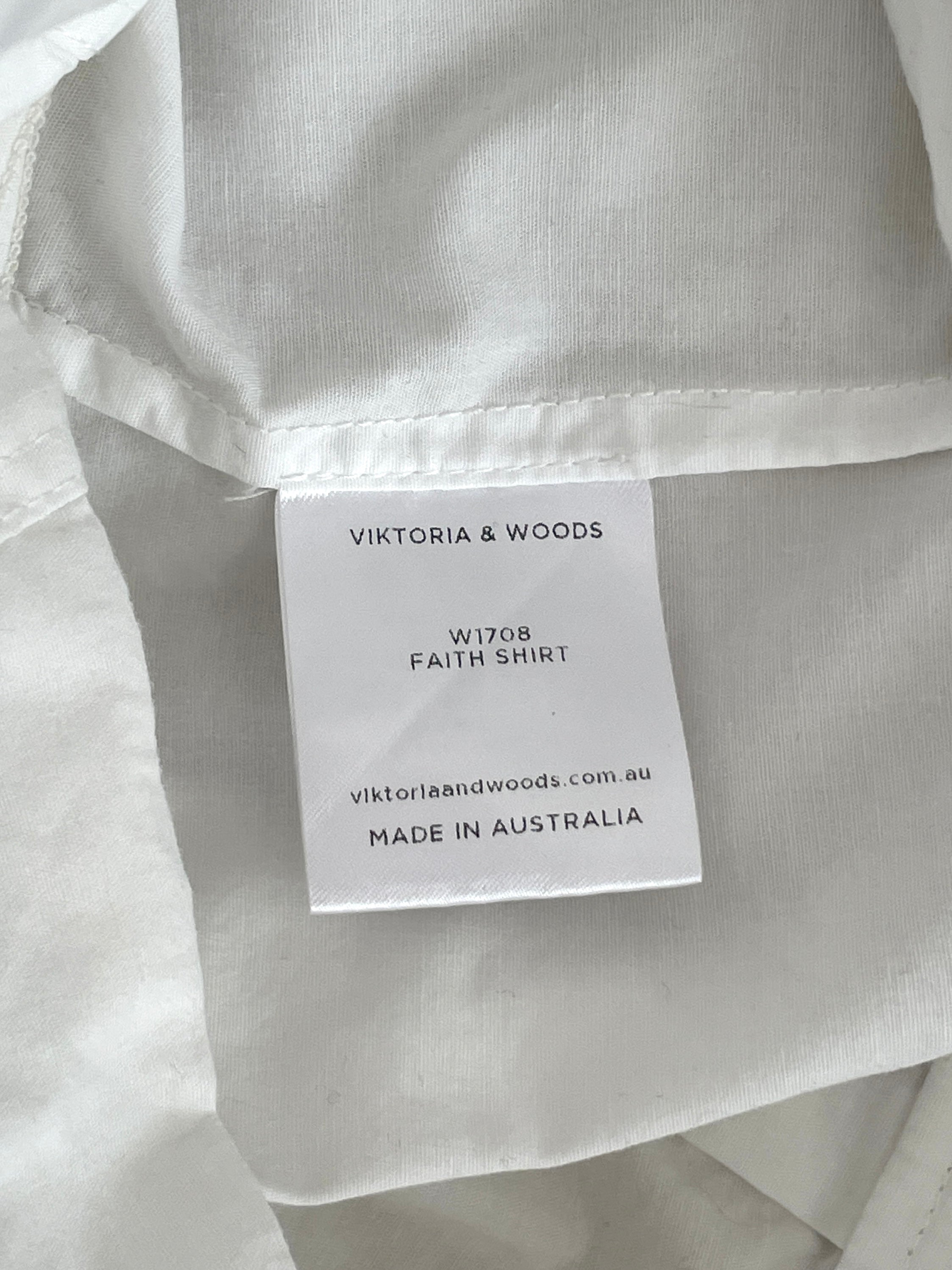 'Faith' Corset Style Cropped Shirt, Size 0 | AU 6