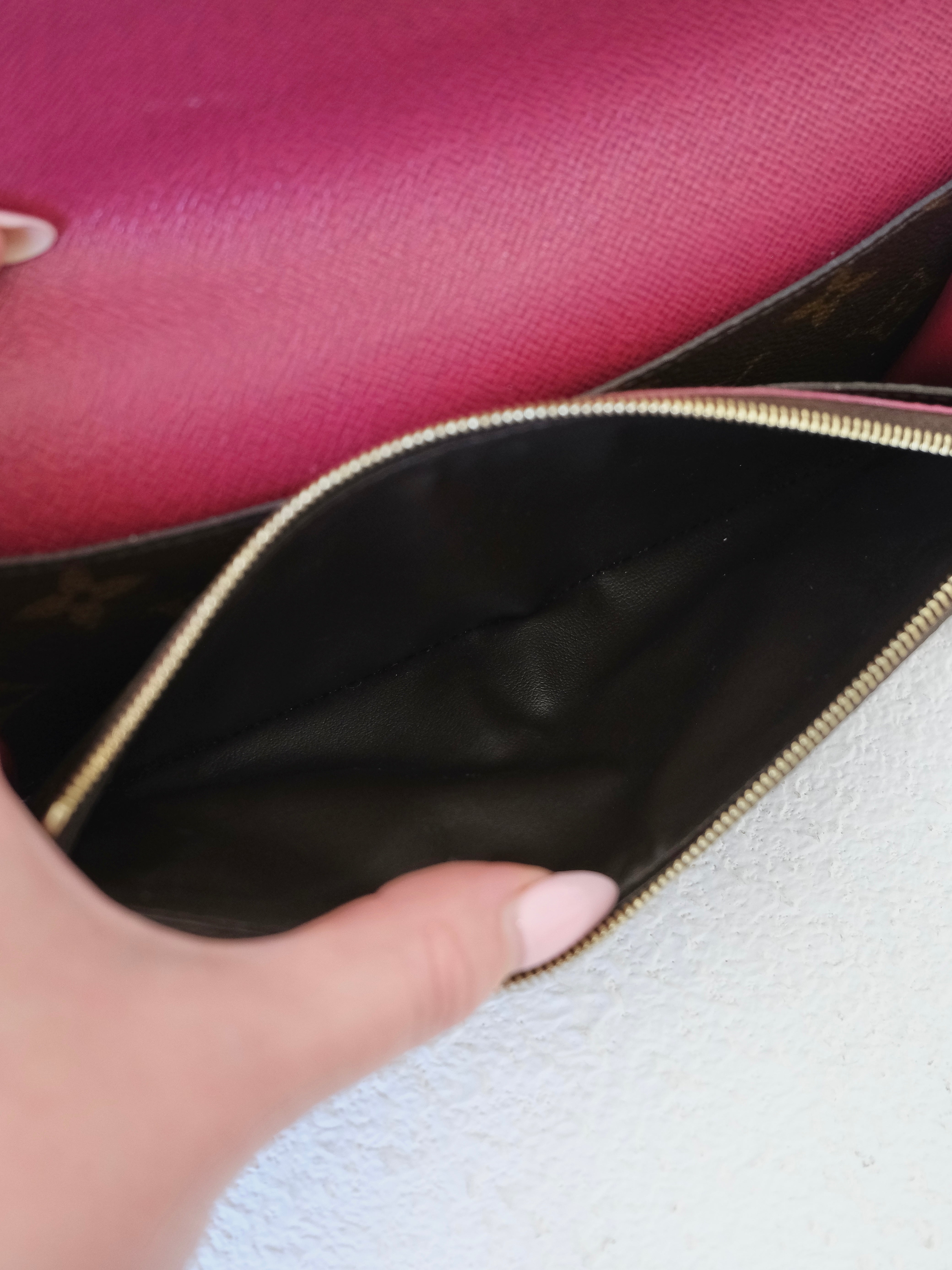 'Emilie' Monogram Canvas Wallet