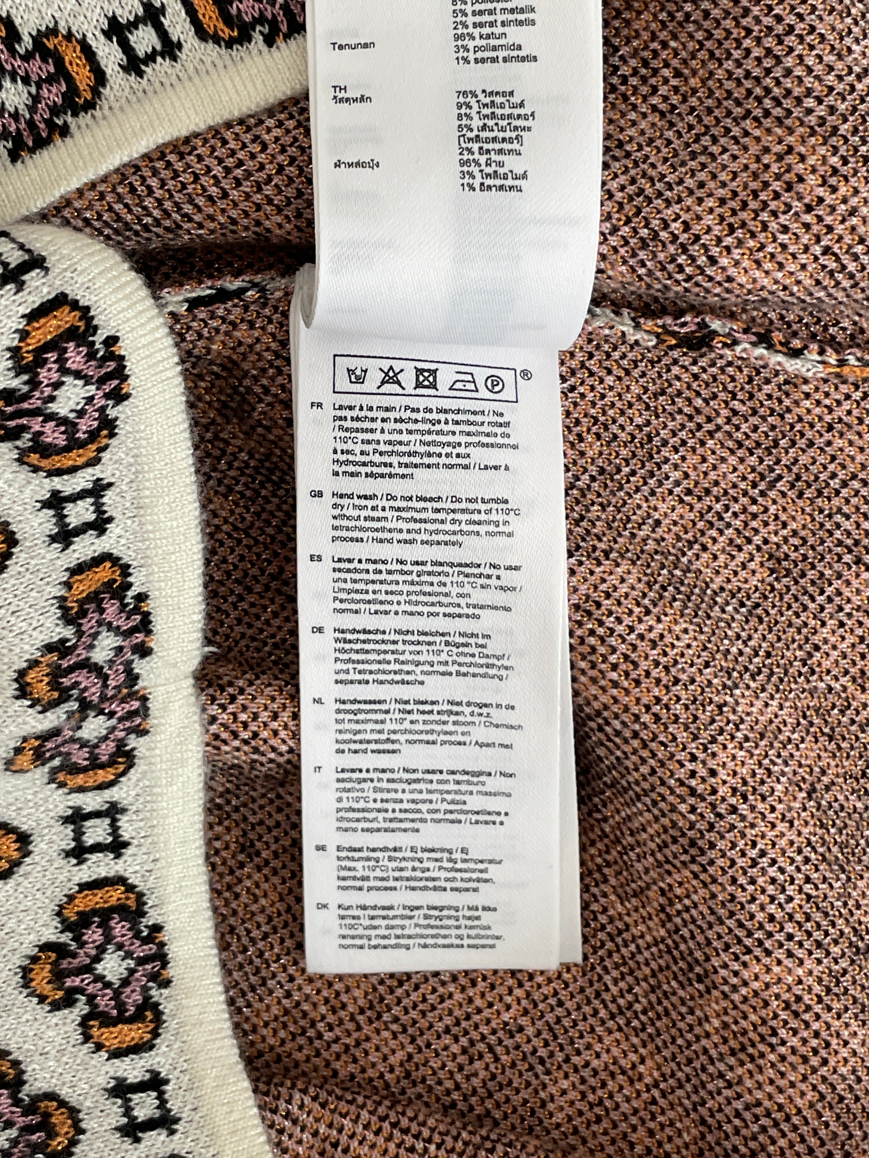 Contrasting Jacquard Sleeveless Knit Jumper, Size 1 | AU 8