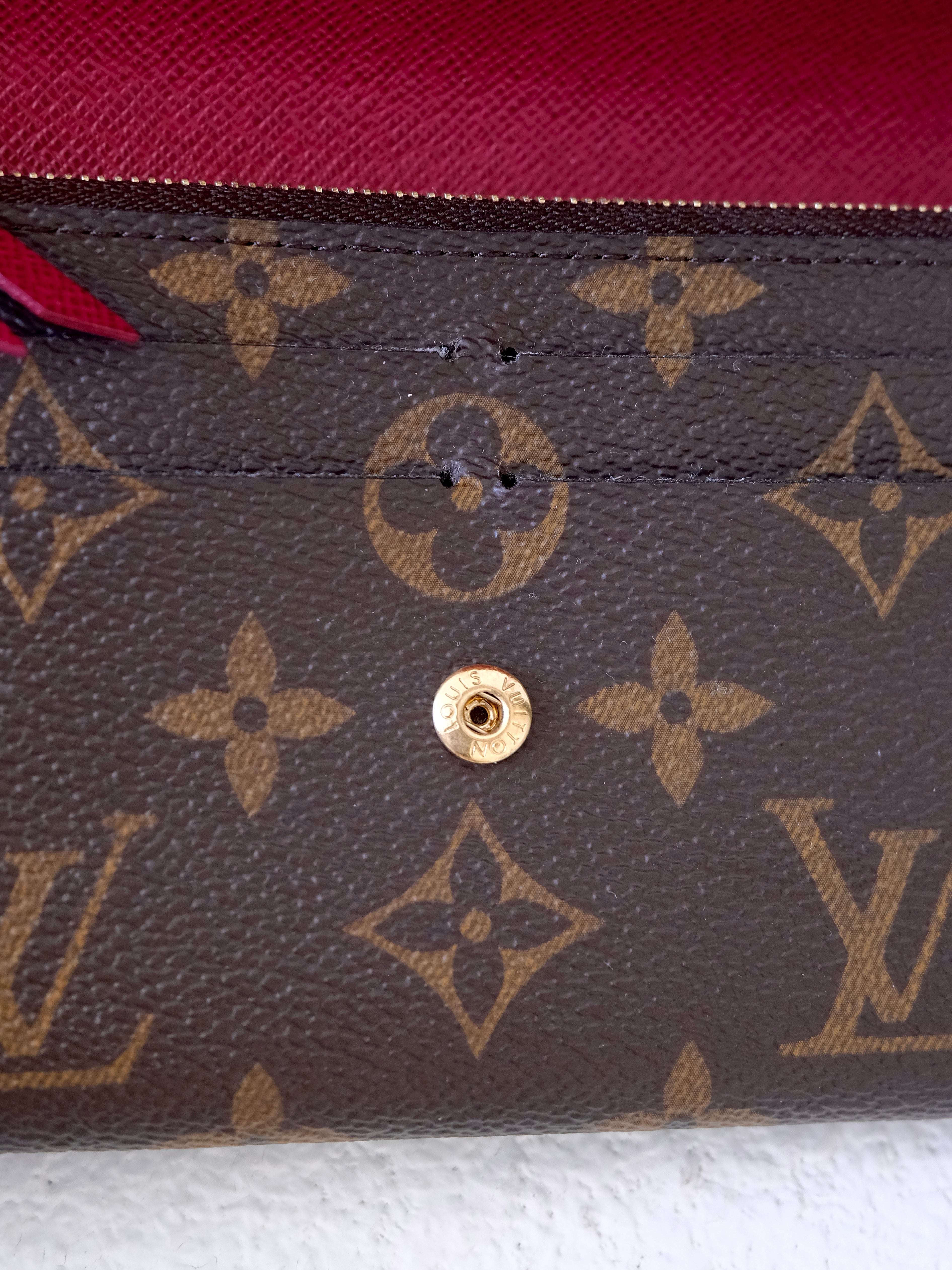 'Emilie' Monogram Canvas Wallet