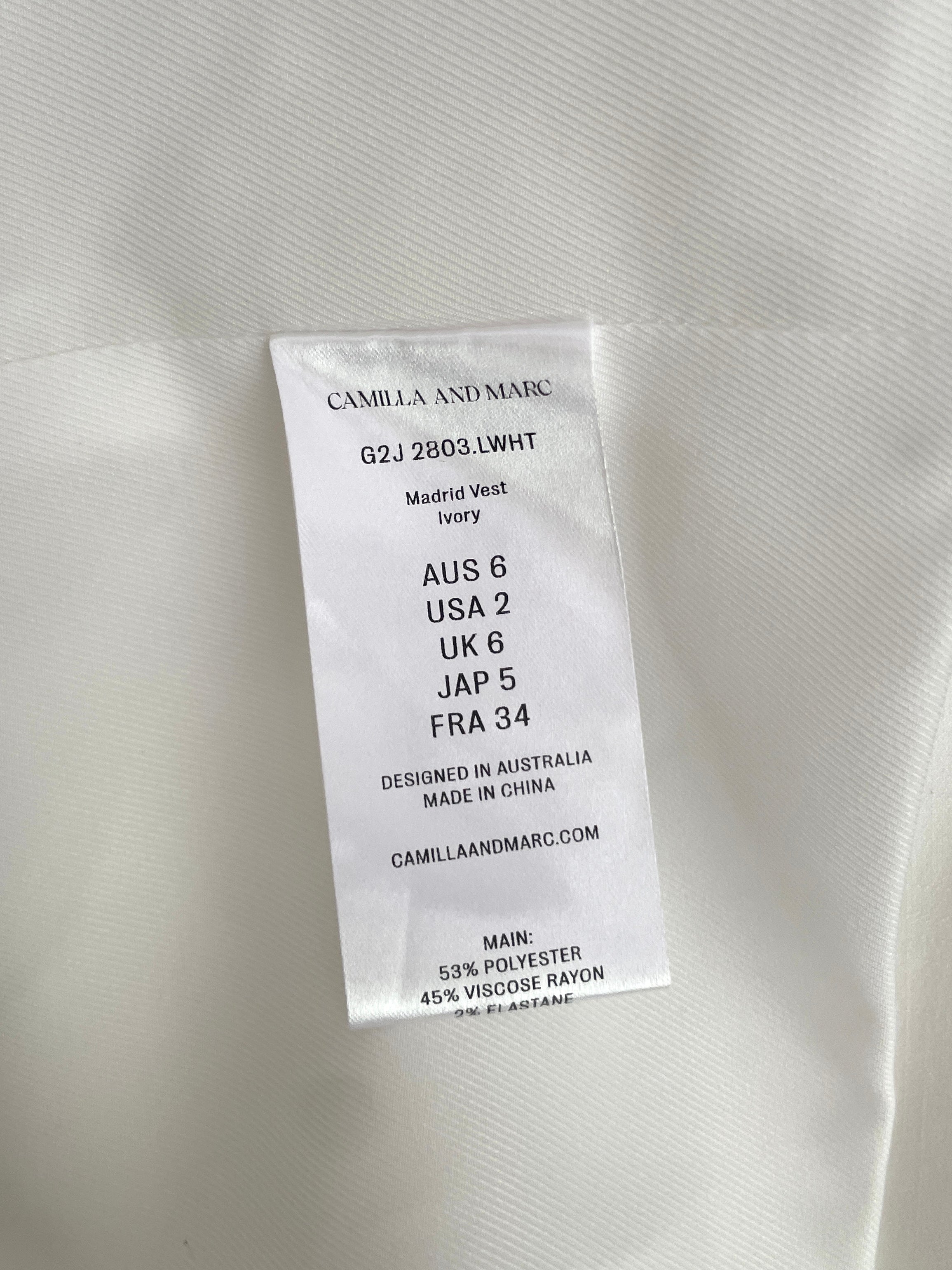 'Madrid' Sleeveless Vest, Size AU 6