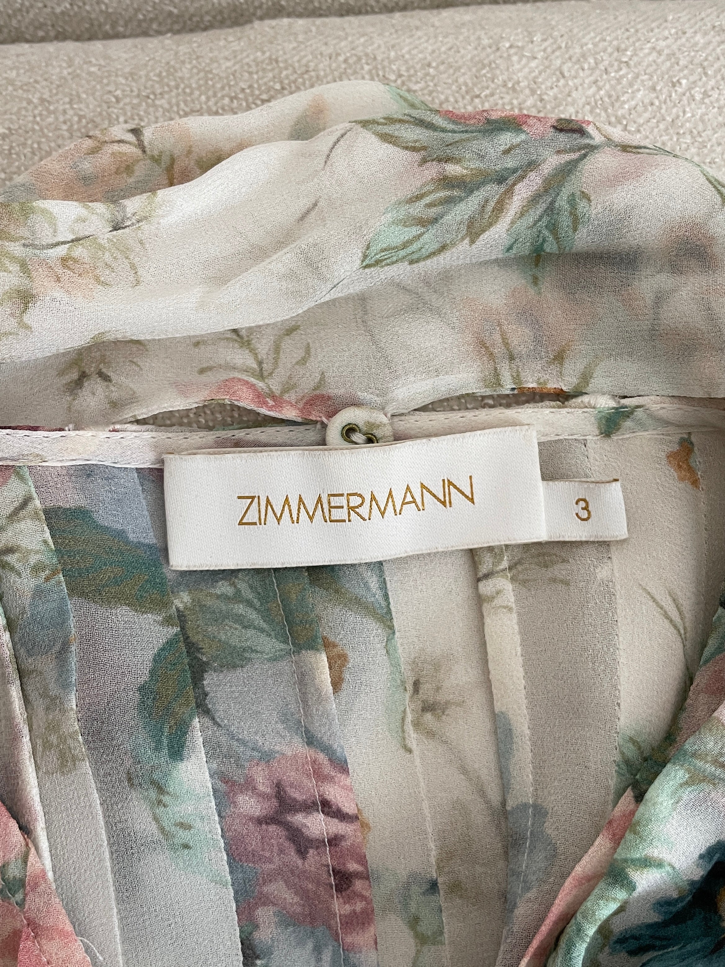 'Wavelength' Silk Floral Midi Dress, Size 3 | AU 14