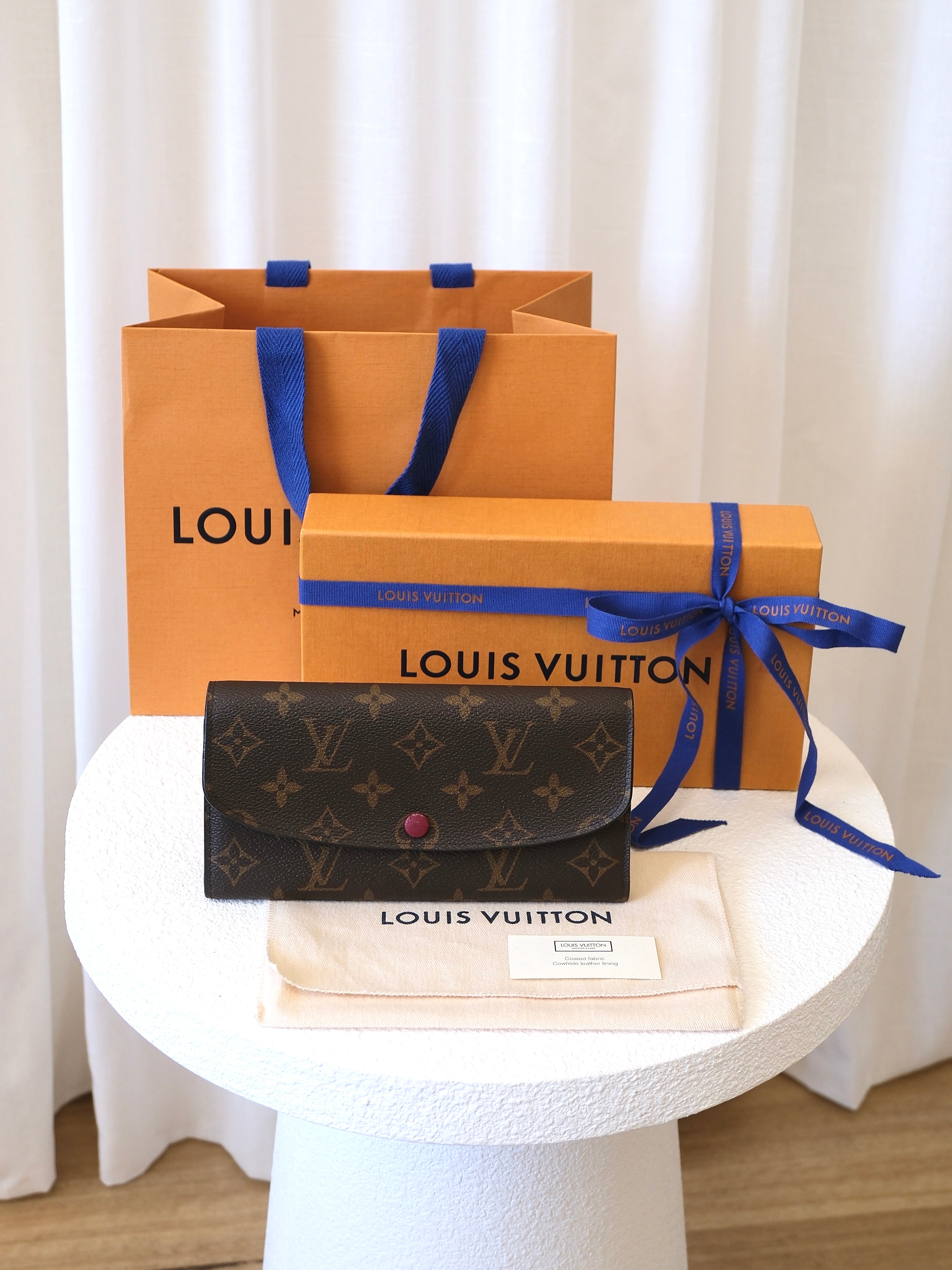 'Emilie' Monogram Canvas Wallet