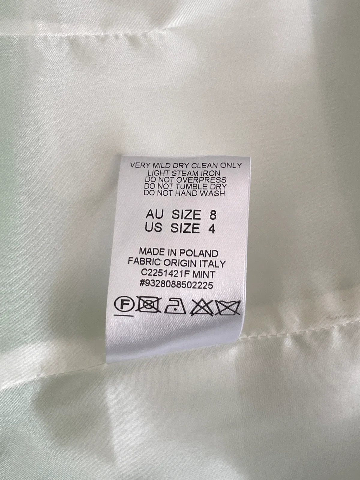 Tailored Italian Jacket, Size AU 8