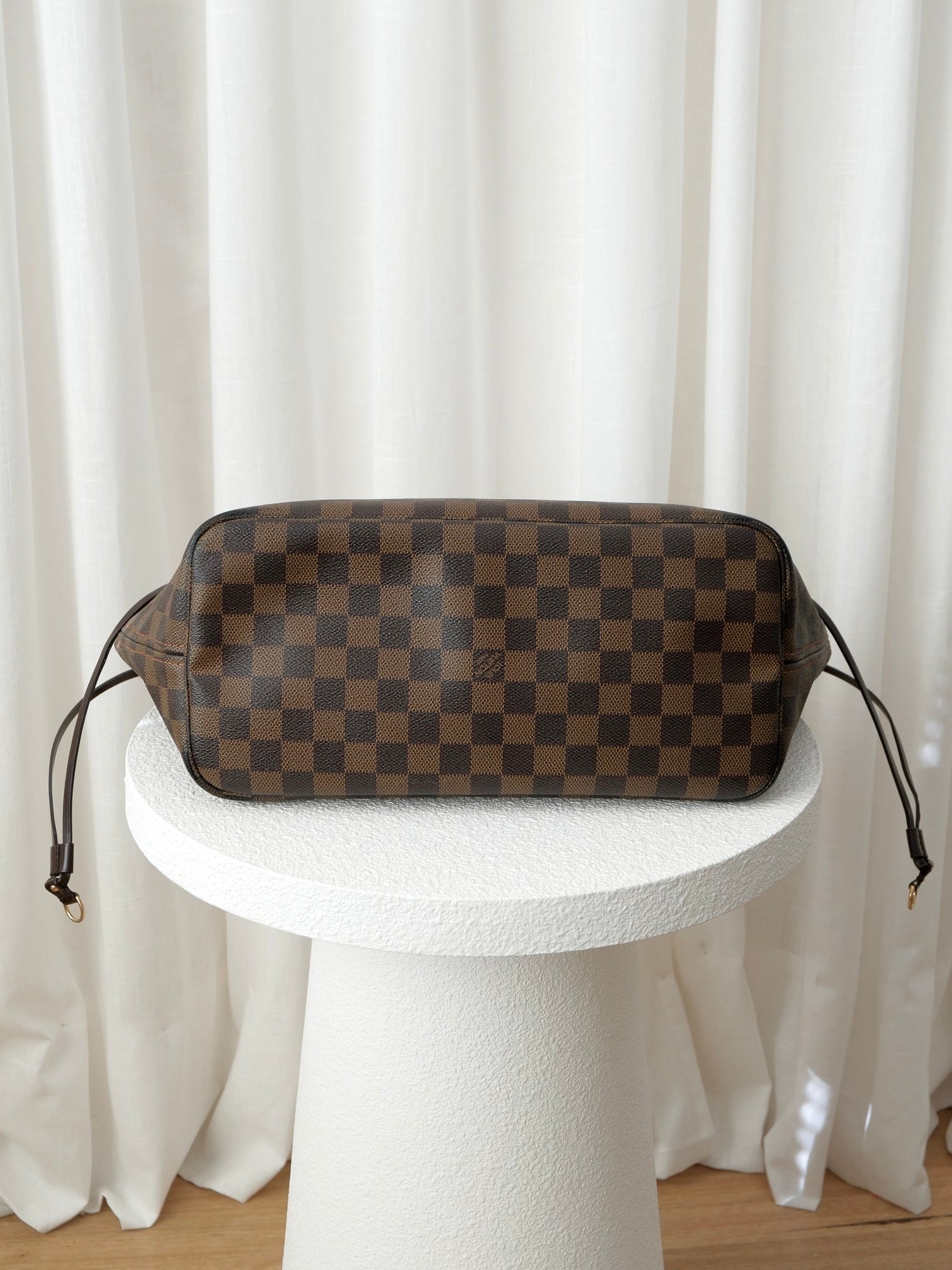 'Neverfull' MM Damier Ebene Canvas Tote Bag