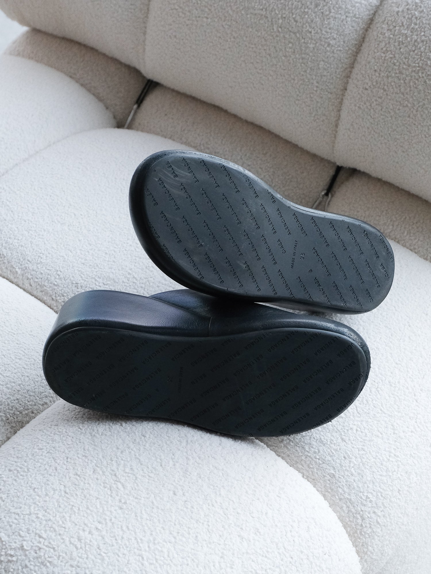 'Rise' Platform Leather Logo Sandals, Size 38