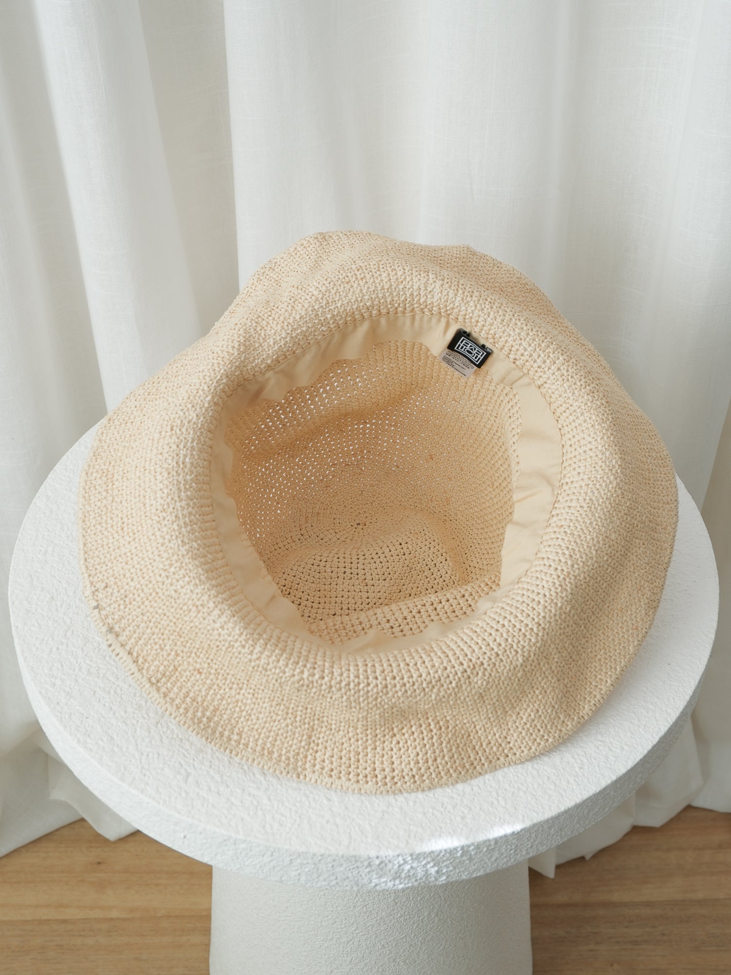 Paper Straw Bucket Hat, Size O/S