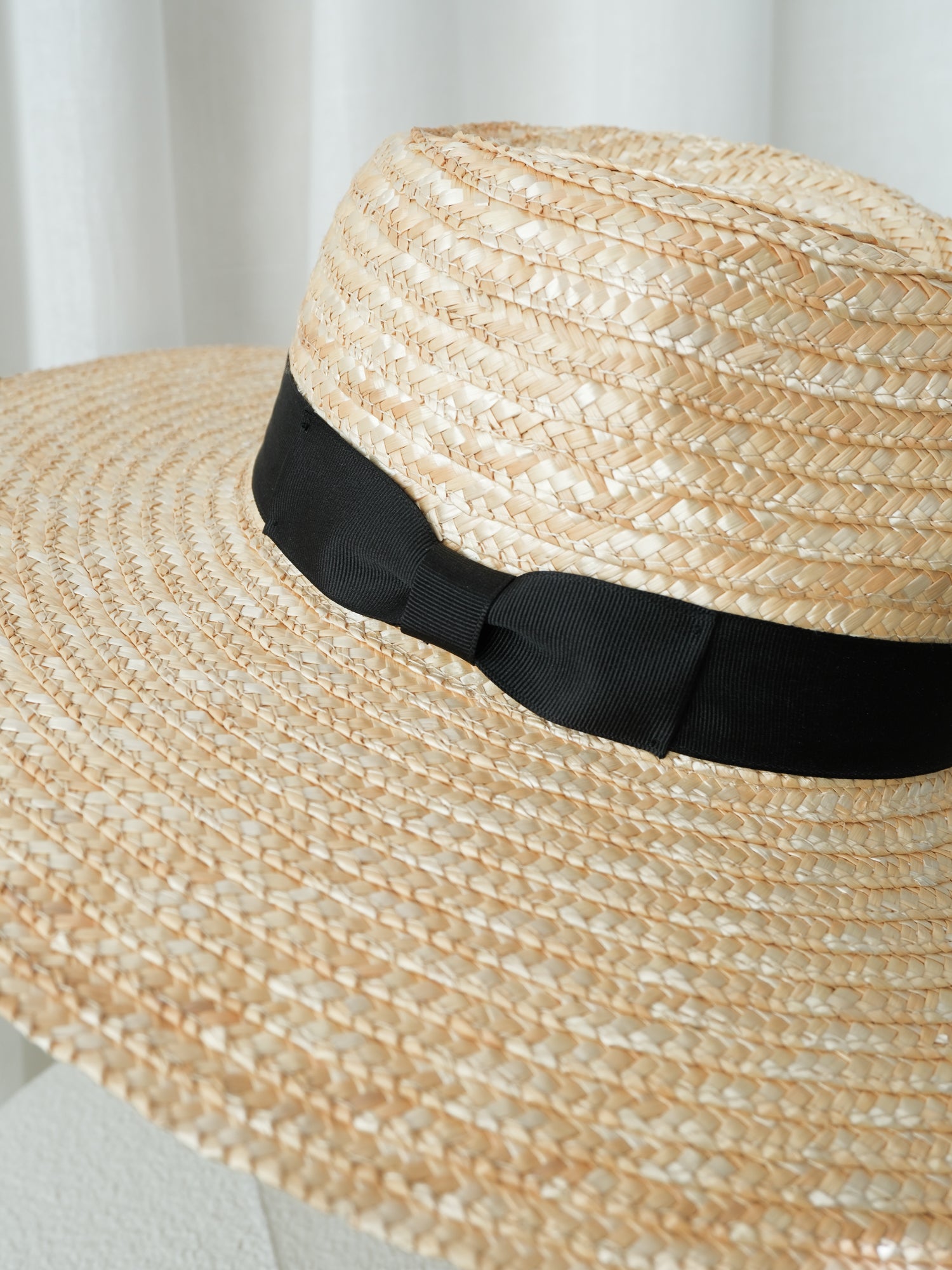 'The Spencer' Wide Brimmed Straw Fedora Hat, Size S | 55cm