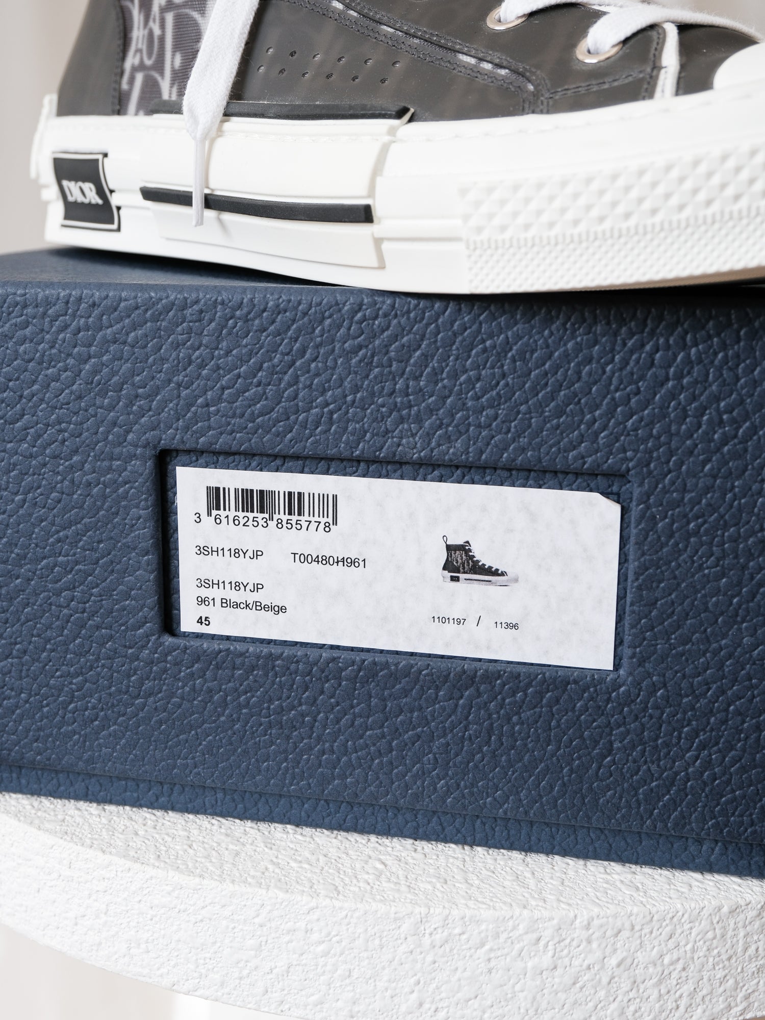 'B23 League' Oblique Canvas Sneakers, Size EU 45 | AU 12