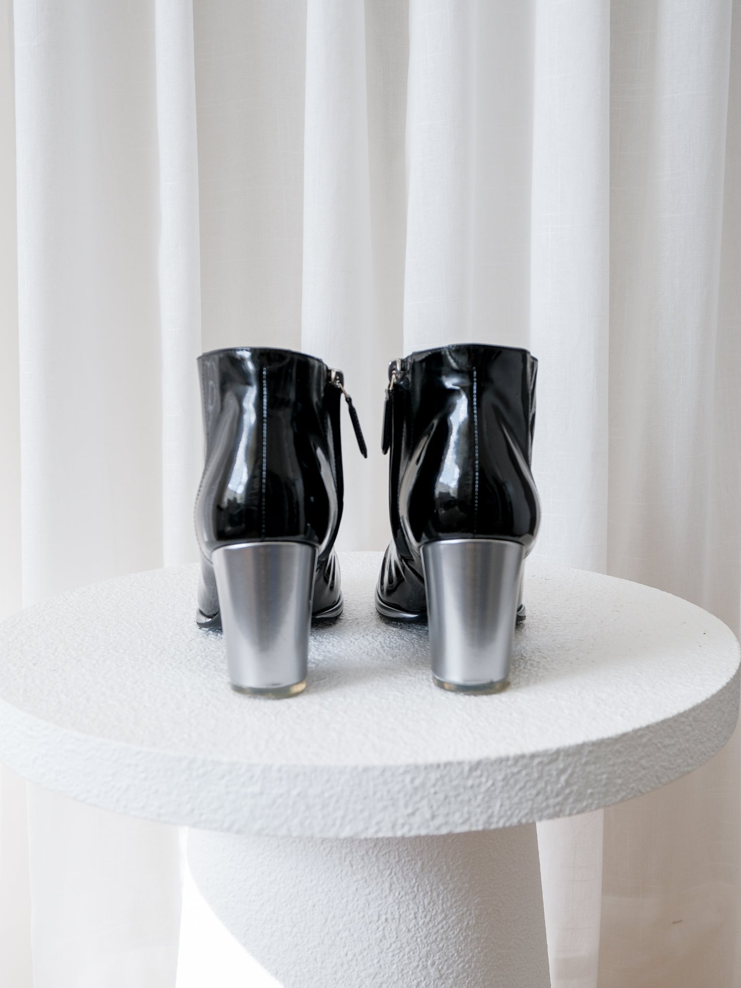 AW14 Patent Leather Heeled Ankle Boots, Size 36C