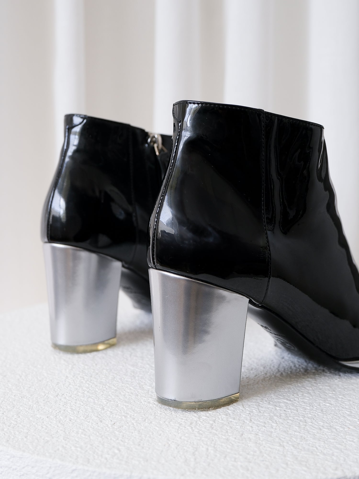 AW14 Patent Leather Heeled Ankle Boots, Size 36C