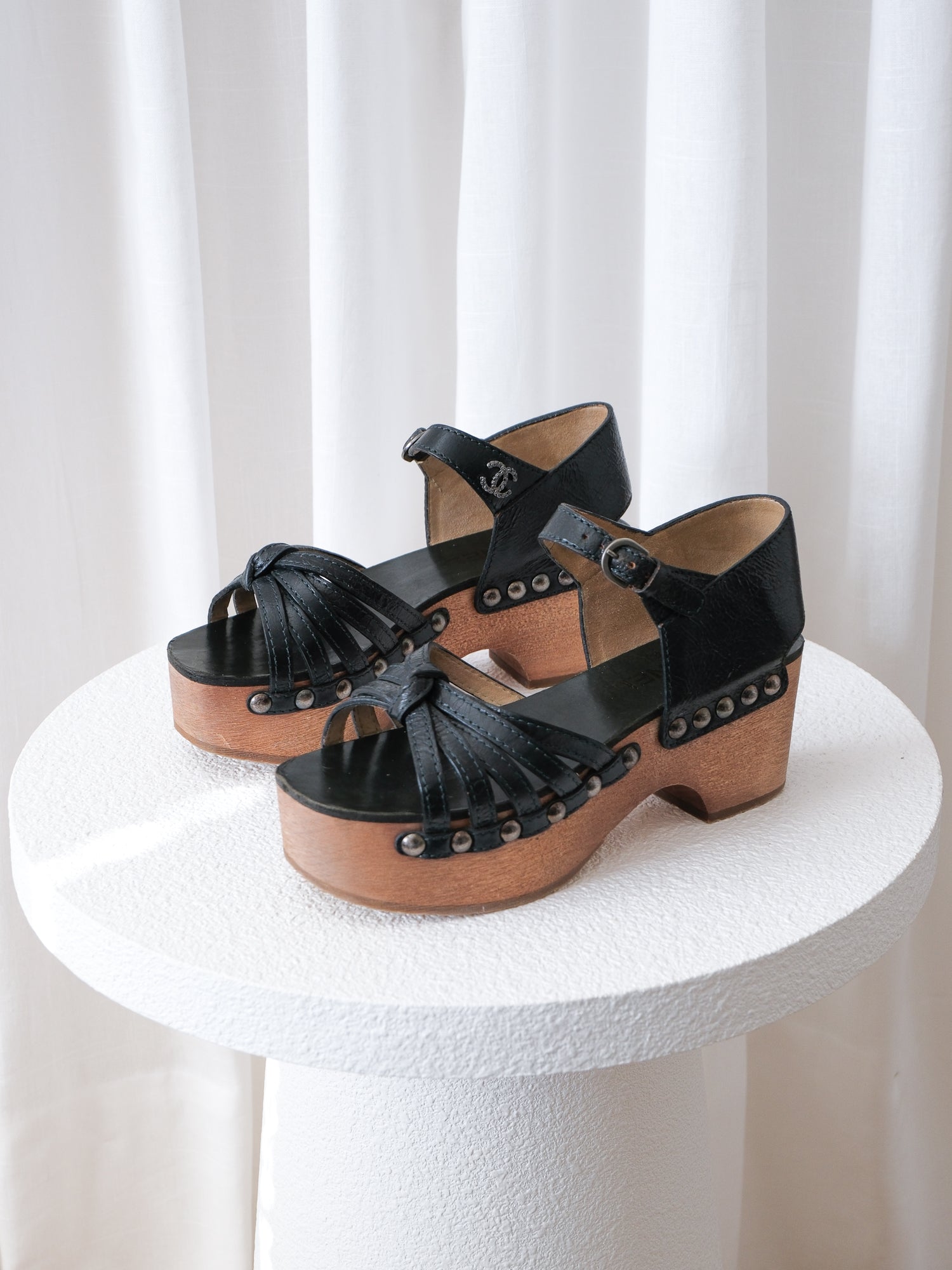 AW14 Strappy Platform Clog Sandals, Size 36