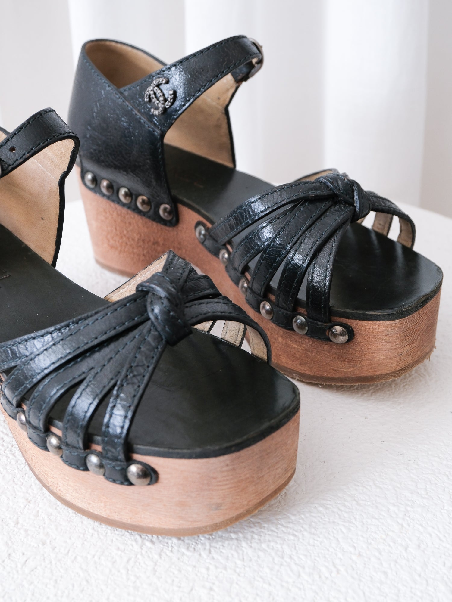 AW14 Strappy Platform Clog Sandals, Size 36