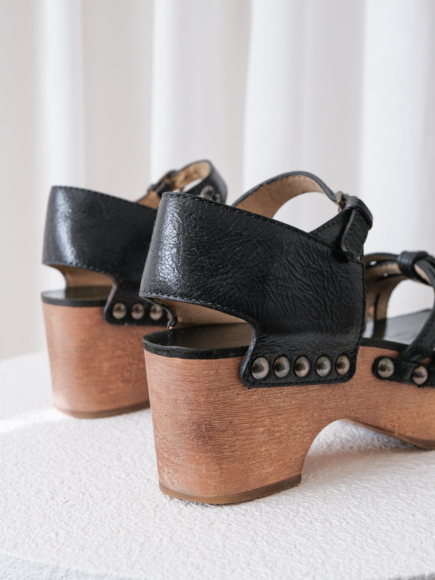 AW14 Strappy Platform Clog Sandals, Size 36